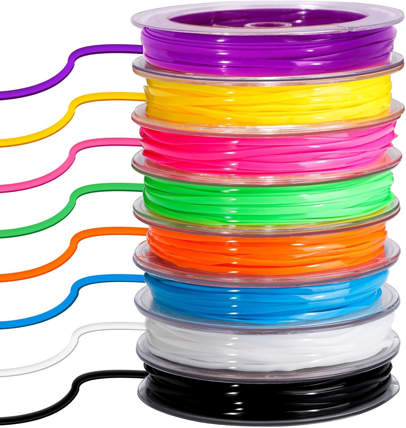 8 Color Lanyard Kit, Bright Color Lacing Cord, Lanyard String or Crats, Bracelets and Jewelry Making