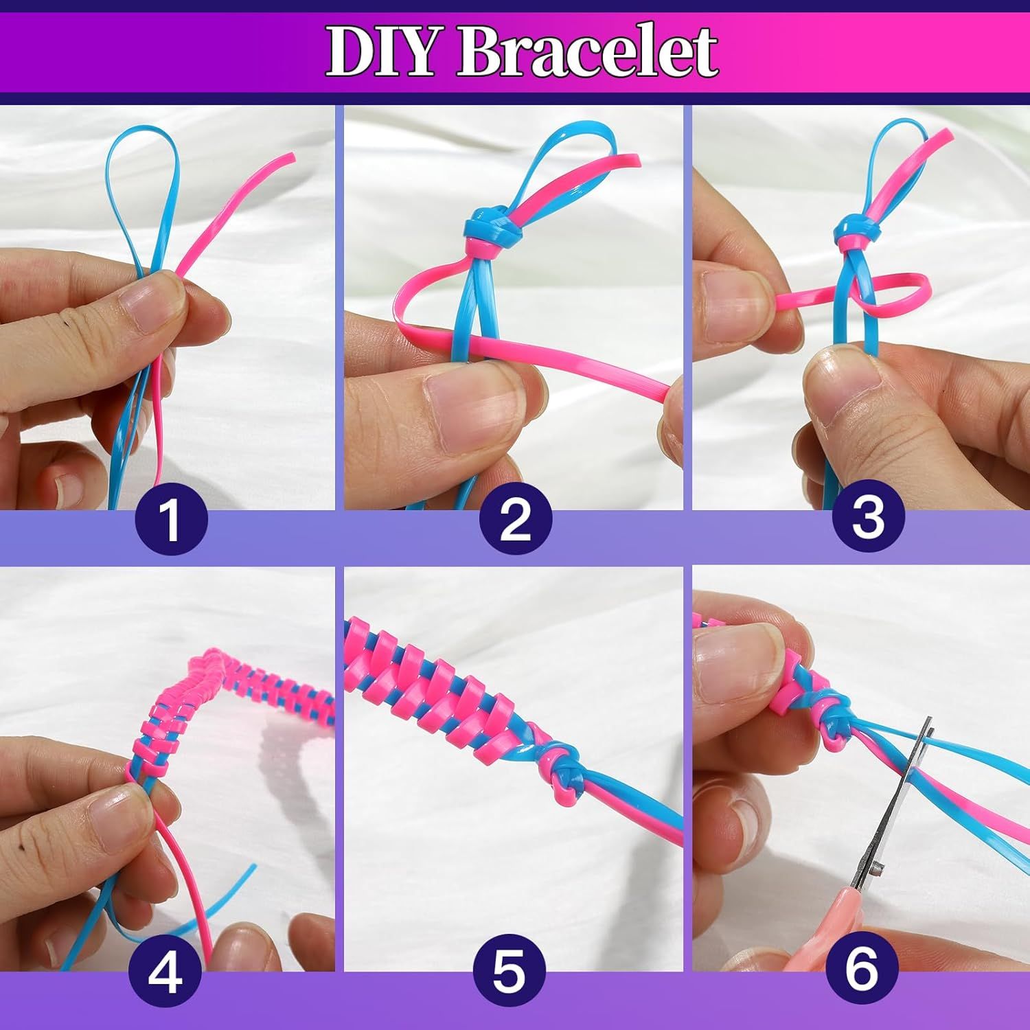 8 Color Lanyard Kit, Bright Color Lacing Cord, Lanyard String or Crats, Bracelets and Jewelry Making