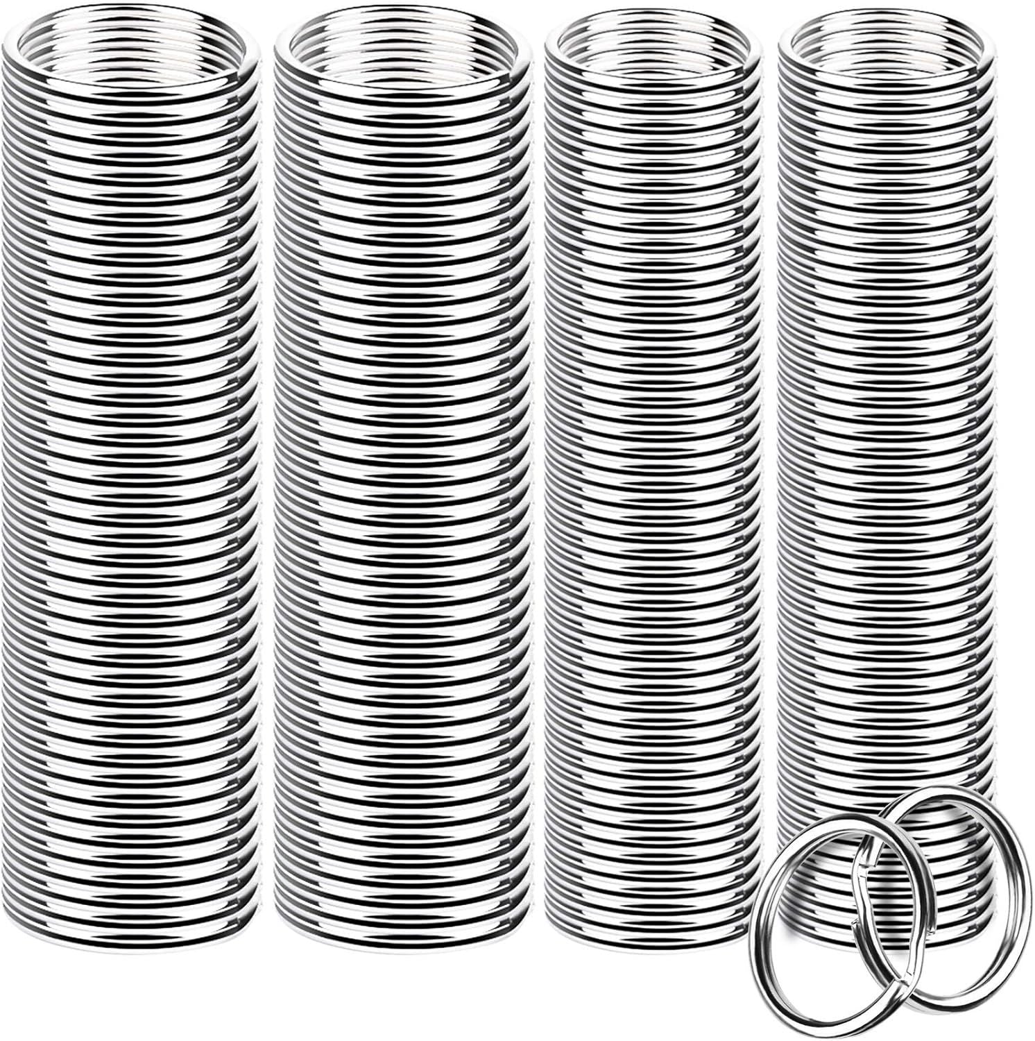 200 Pieces Split Key Rings Bulk or Keychain Key and Art Crats 25 mm /0.98 inch 100pcs ，28 mm /1.1 inch 100pcs