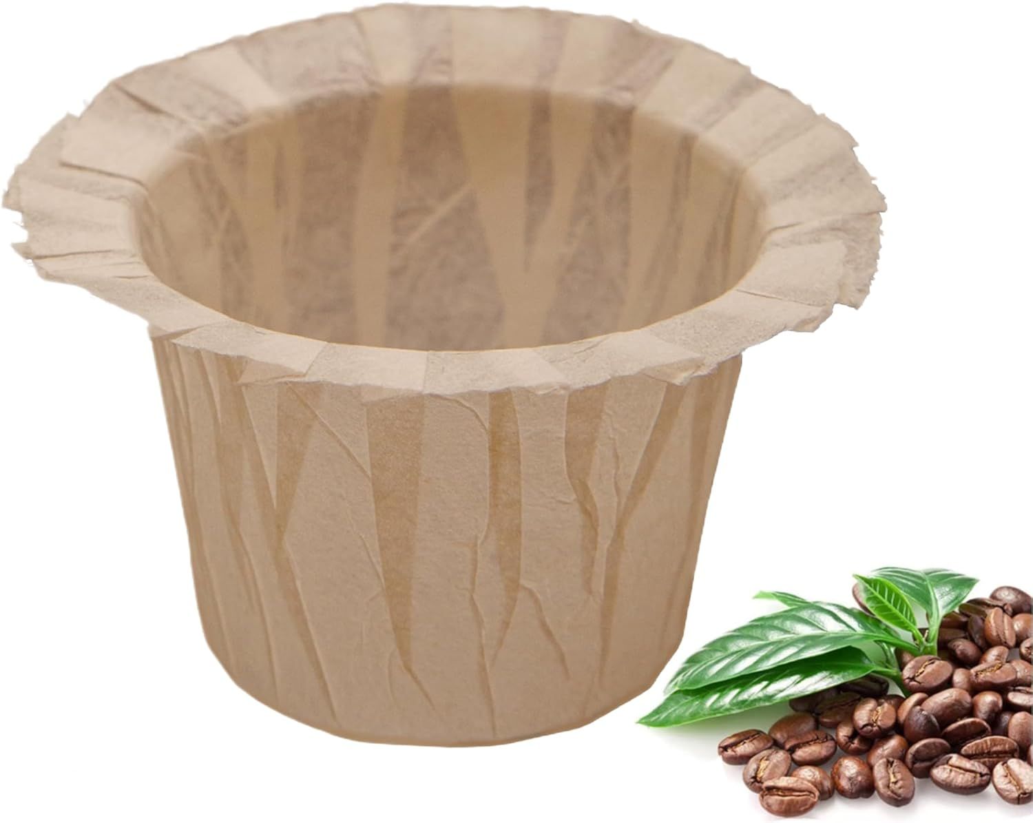 Disposable Coee ilters, 100 Count Natural Paper ilters Compatible with Keurig Brewers Single Serve 1.0 and 2.0, it all Reusable Coee Pods Natural 100