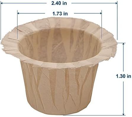 Disposable Coee ilters, 100 Count Natural Paper ilters Compatible with Keurig Brewers Single Serve 1.0 and 2.0, it all Reusable Coee Pods Natural 100