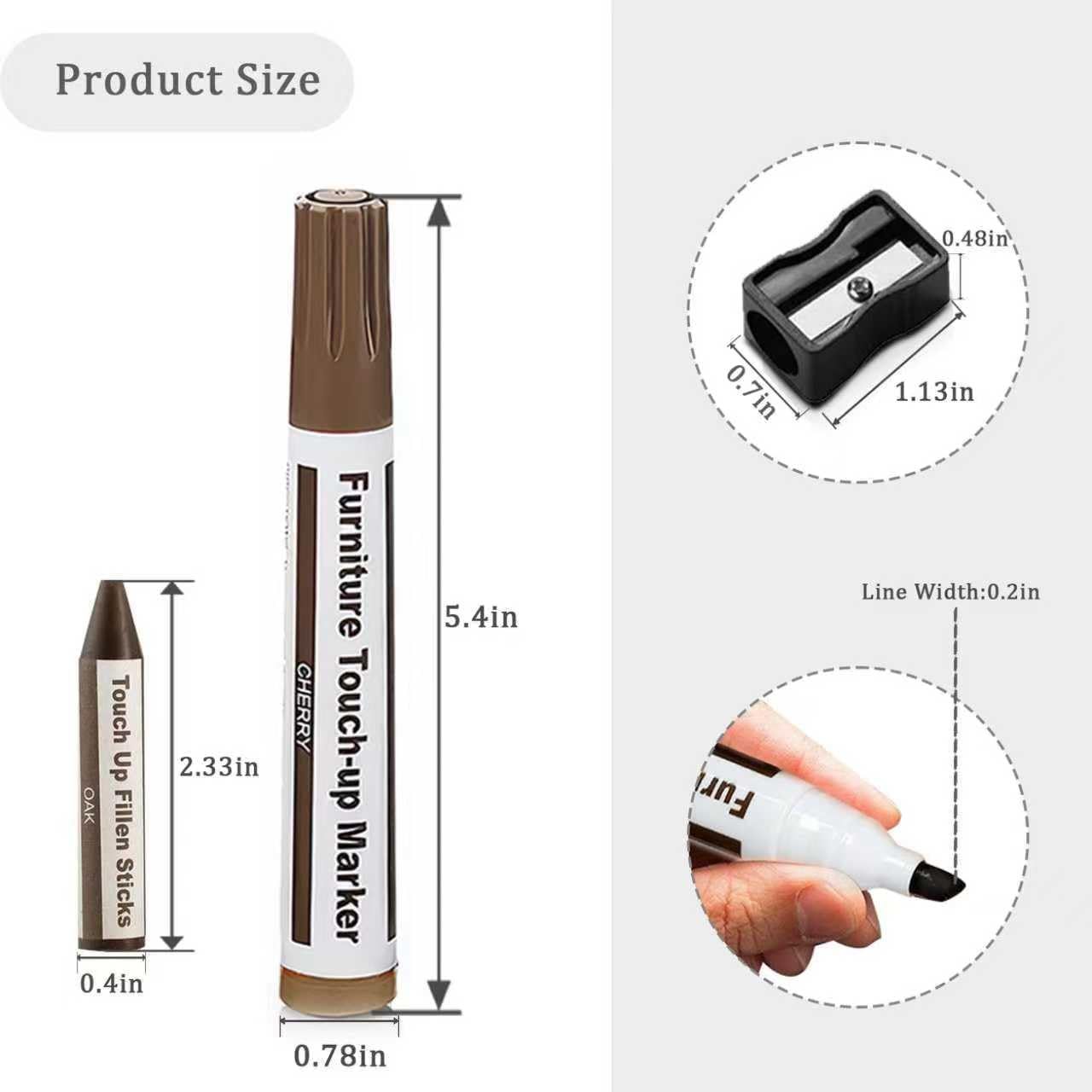 Wooden urniture loor Scratch Repair Markers and Wax Sticks or Stains, Scratches, Wood loors, Tables, Desks, Carpenters, Bedposts, Touch Ups, and Cover Ups Set o 13