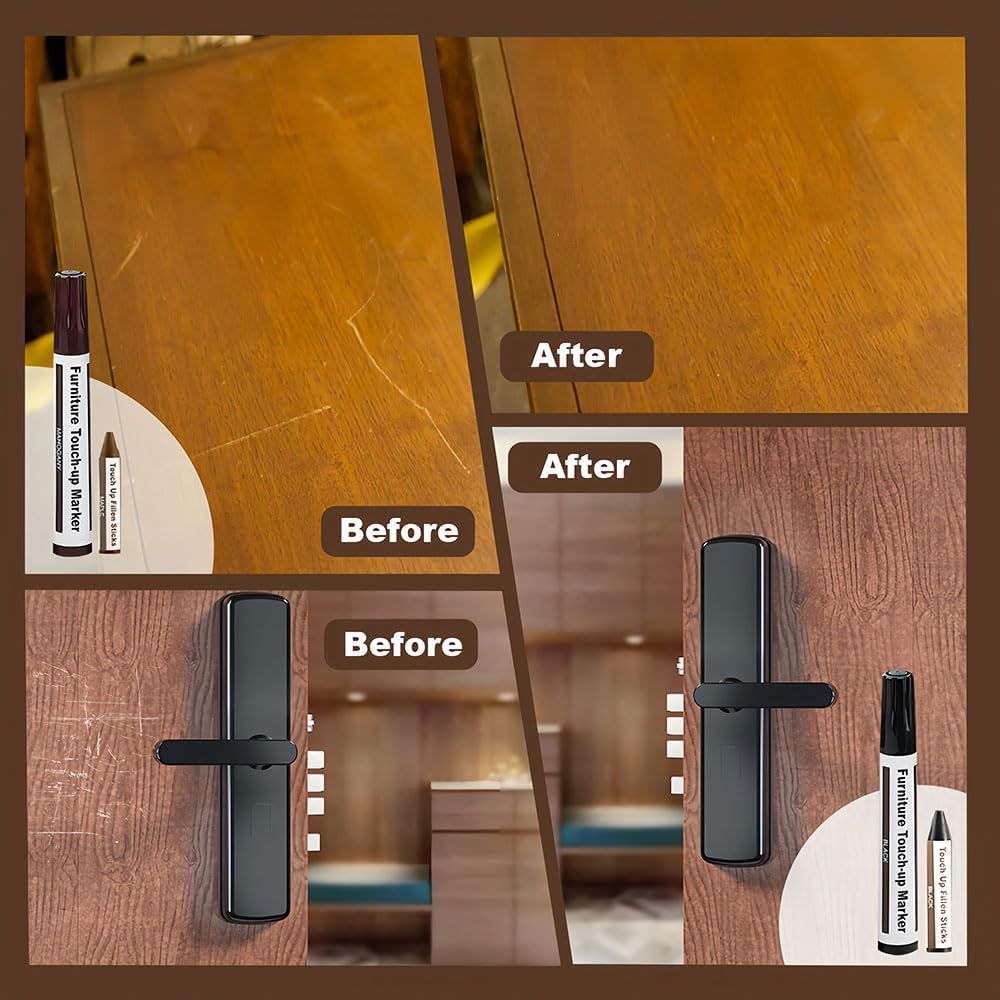 Wooden urniture loor Scratch Repair Markers and Wax Sticks or Stains, Scratches, Wood loors, Tables, Desks, Carpenters, Bedposts, Touch Ups, and Cover Ups Set o 13