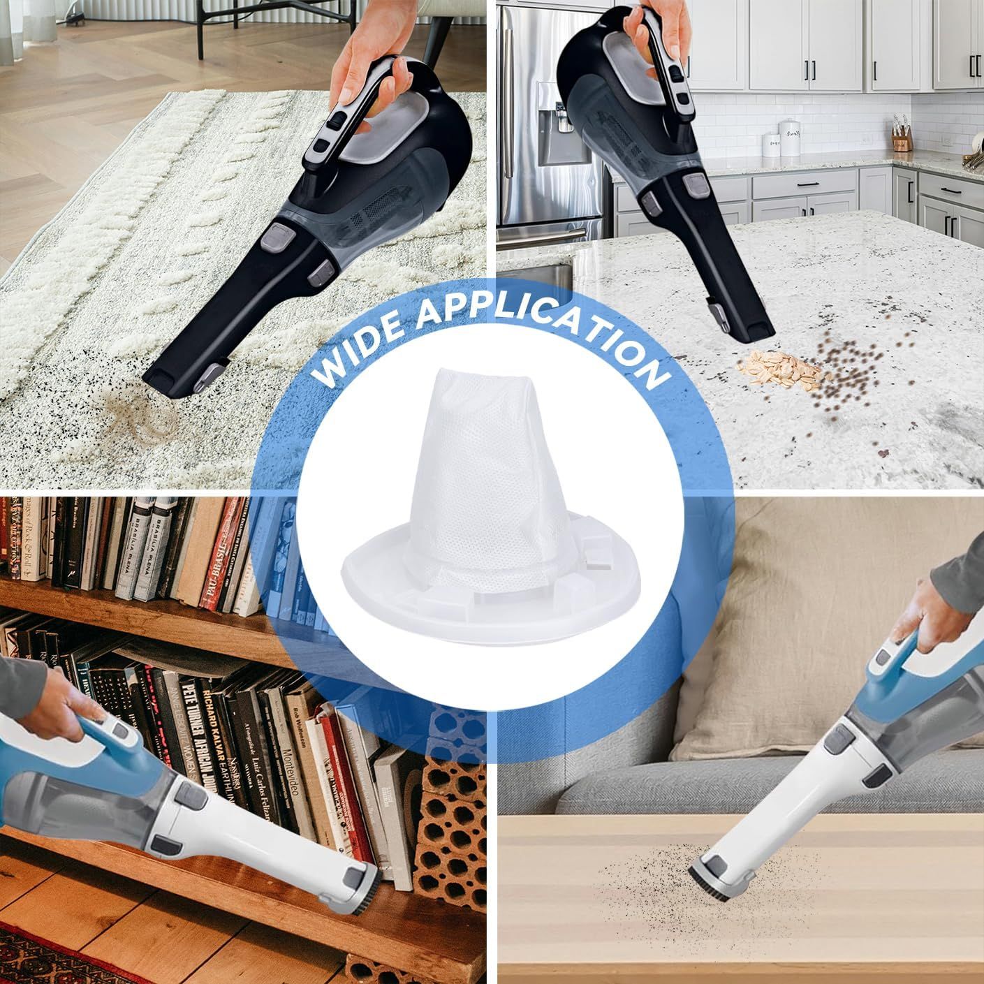 HNVC10 ilter Replacement or Black and Decker Dustbuster Hand Vacuum HNVC115J06, HNVC115B22, HNVC215B10, HNV215B12, HNVC215BW52, HNVC220BCZ01, HNVC220BCP07 12 Pack