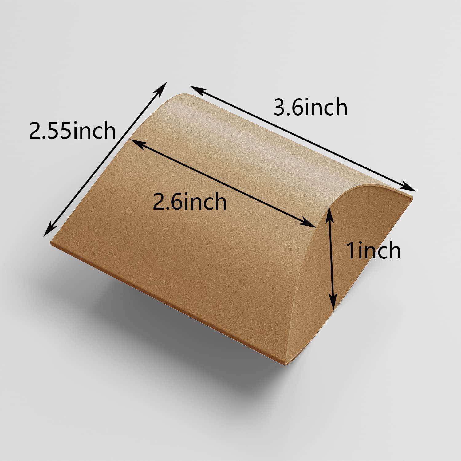 BallHull Kraft Paper Pillow Candy Box, Foldable Gift Box with Jute Rope for Weddings, Parties, Birthdays, Holidays, 60 Pcs