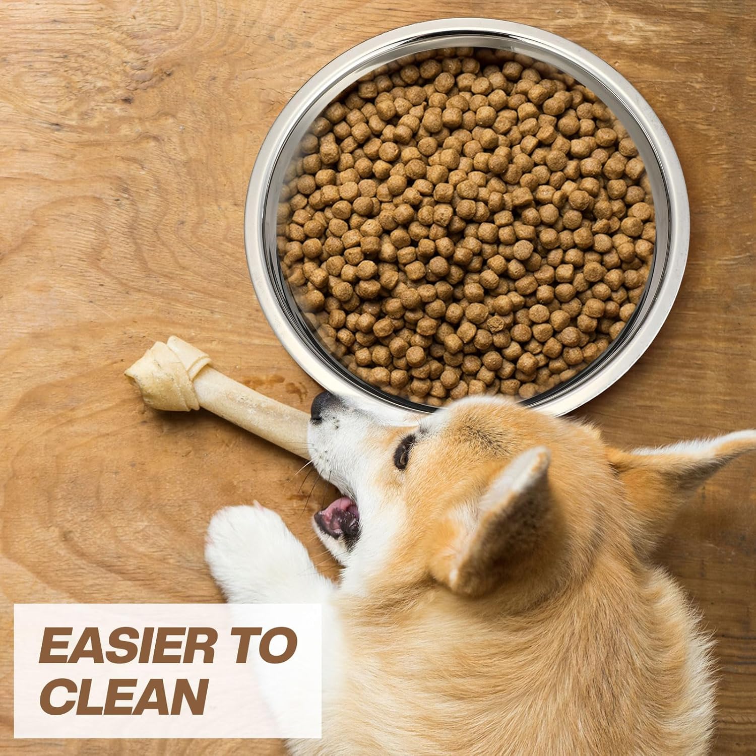 10 Pcs 8 Cup Metal Dog Bowls Stainless Steel Thickened Food Bowls Travel Kennel Food and Water Dish for Medium Large Size Dogs Cats, 64 Oz, Dishwasher Safe