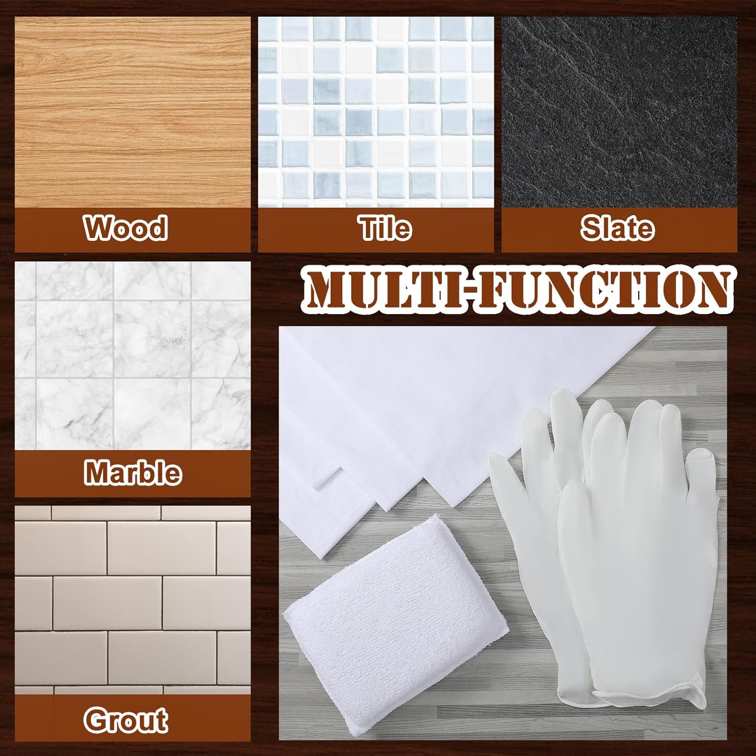60 Pcs Wood Staining Applicator Kit Include Microfiber Sponge Applicator Pads Cotton Lint Free Cloth Disposable Nitrile Gloves for Wood Stain and Oil Based Finishes