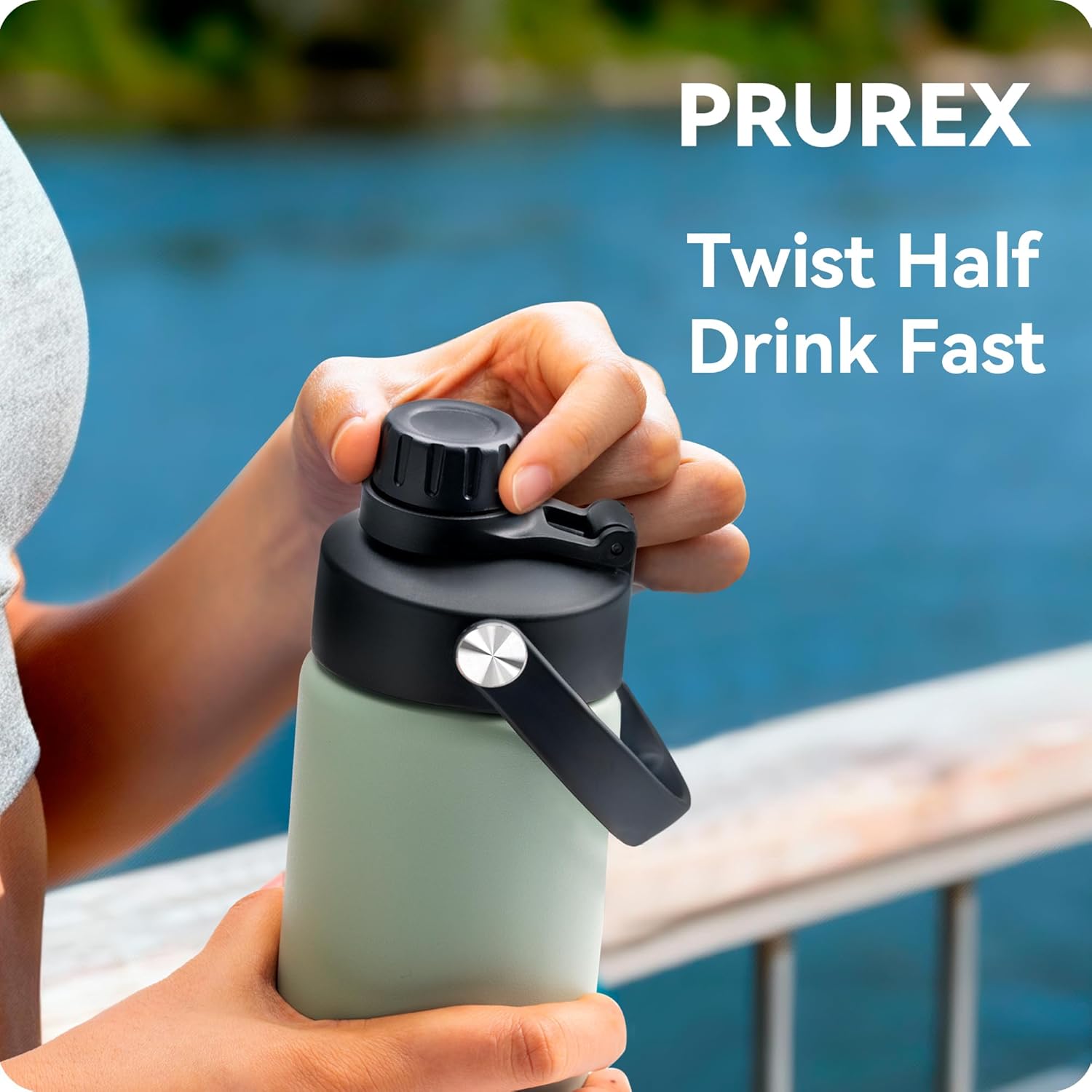 Spout Lid for Simple Modern Water Bottle 14oz 18oz 24oz 32oz, Replacement Chug Lid for Simple Modern Summit Bottle, One-Handed Operation, Leak-Proof & Durable 2 Pack