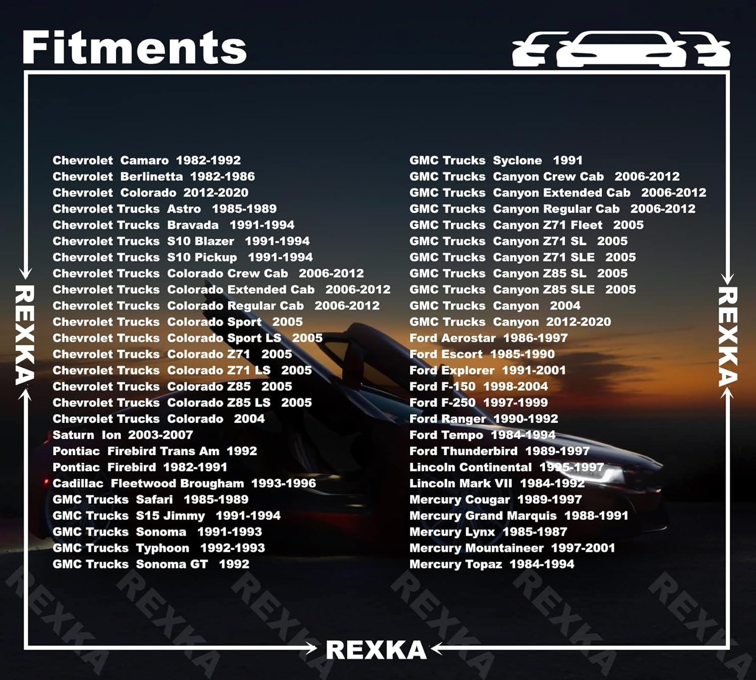 Rexka 15 Sets M8-1.25 Extruded U Nut & Body Bolts Screw Kits for GM Ford Chevy Buick GMC Cadilac Hummer Oldsmobile Pontiac Saturn Cars Trucks
