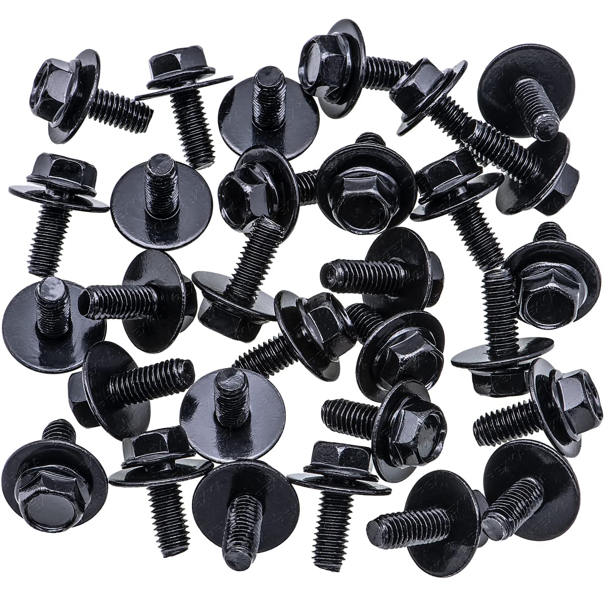 Rexka 30pcs M6-1.0 x 15mm Fender Liner Headlamp Assembly Screws Bolt for Mazda 9GG600616T Mazda 3 Mazda 6 Miata, MPV, MX-5 Miata, Protege, Protege5