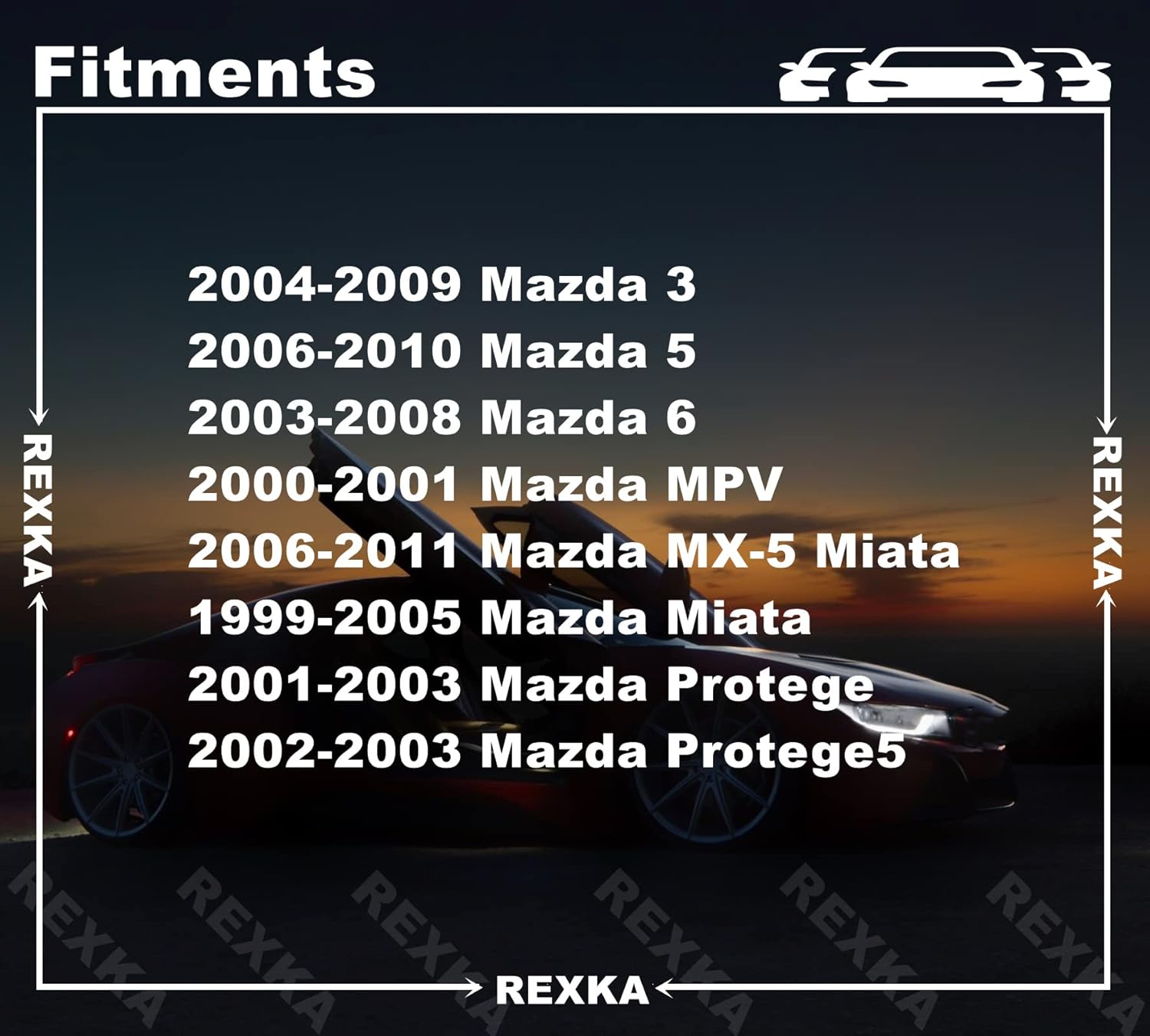 Rexka 30pcs M6-1.0 x 15mm Fender Liner Headlamp Assembly Screws Bolt for Mazda 9GG600616T Mazda 3 Mazda 6 Miata, MPV, MX-5 Miata, Protege, Protege5