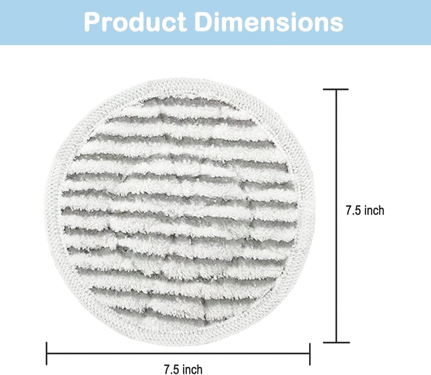 12 Pack Replacement Steam Mop Pads or Shark S8201 S7001 S8001 S7201 S7000AMZ S7000 S7005 S7020 S7001C Steam Mop, Steam & Scrub All-in-One Scrubbing and Sanitizing, Dirt Grip Scrub Washable Pad