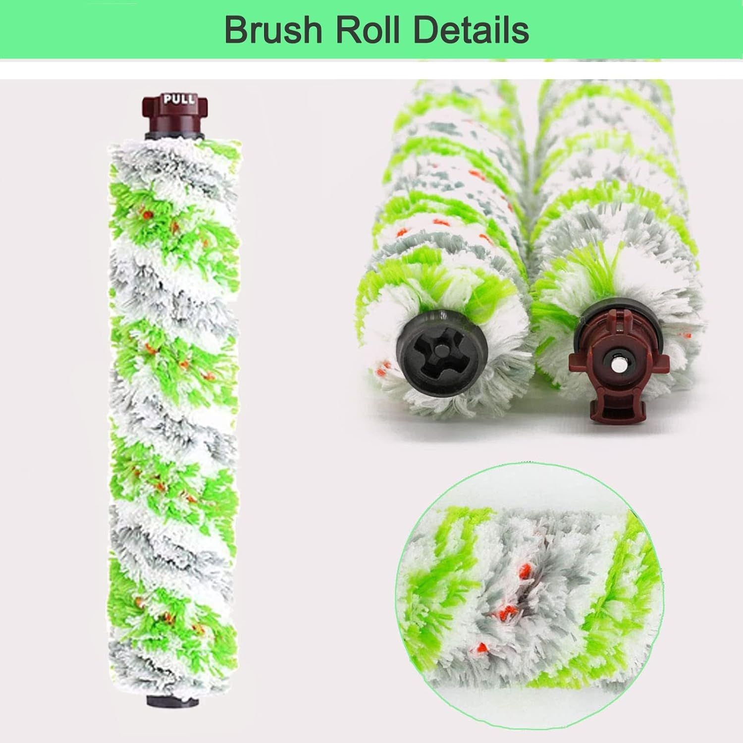 6 Pack Replacement Parts or bissell CrossWave Pet Pro 2306A & CrossWave 1785 Series 3888A Vacuum Cleaner, 3 Pack 2460 Brush Rolls,3 Pack 1866 ilters,Compare to Part 1613568&161-3568,1608684