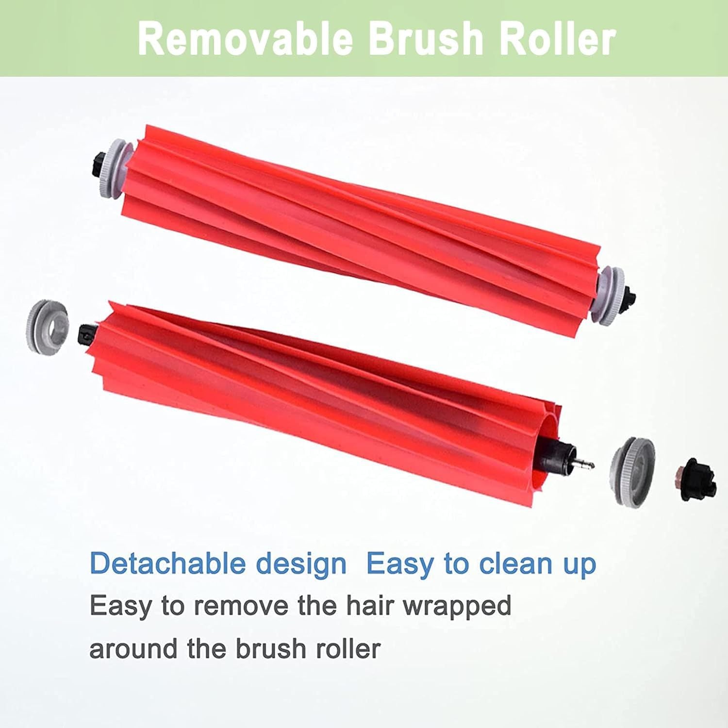 Compatible Replacement Parts Compatible with S7 S7+ S7 MaxV, S7 MaxV Plus T7S T7 plus T7S plus Robot Vacuum, 2 Roller Brush, 4 ilter, 6 Side Brush, 4 Mop Cloth