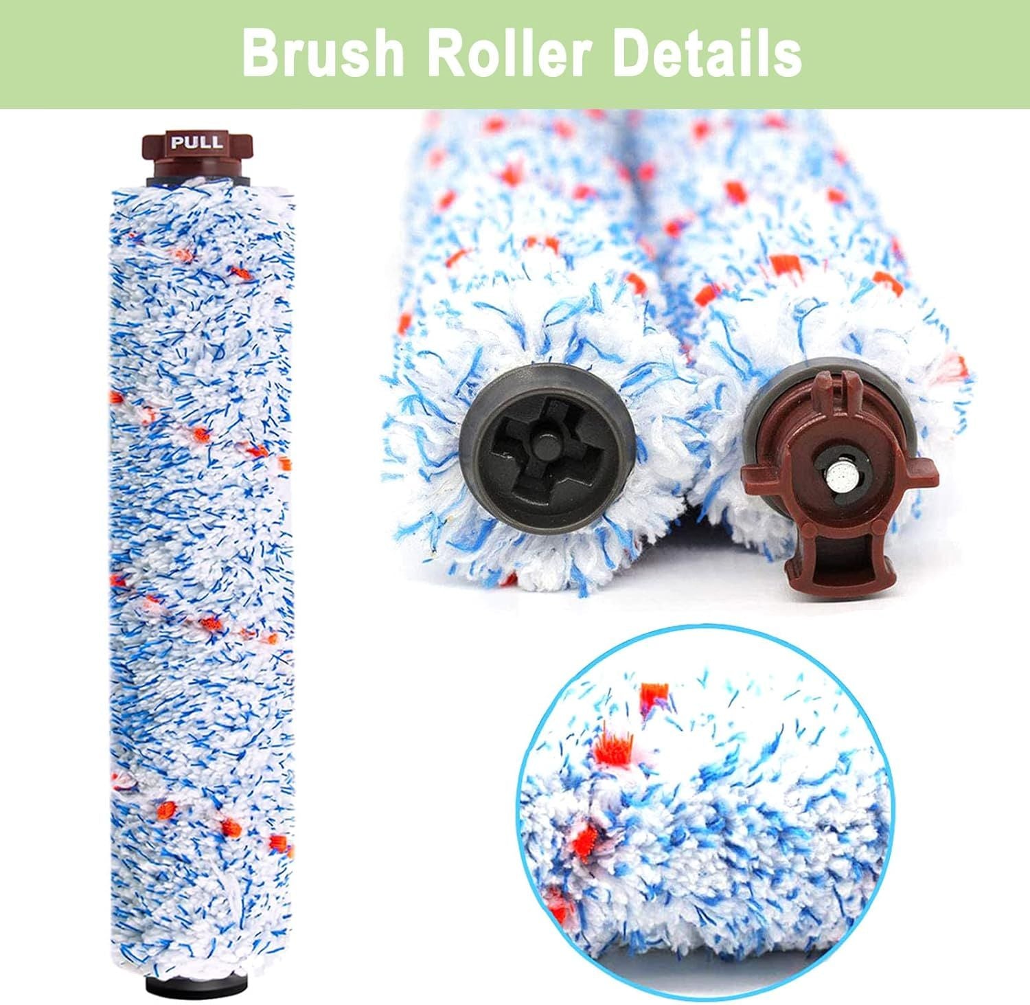 8 Pack Replacement Parts Compatible with Bissell CrossWave 1785 2306 3888A Vacuum Cleaner 4 Pack Multi-Surace Brush Roll 1868 4 Pack Vacuum ilter 1866 Compare to Part 1608683 160-8683 1608684