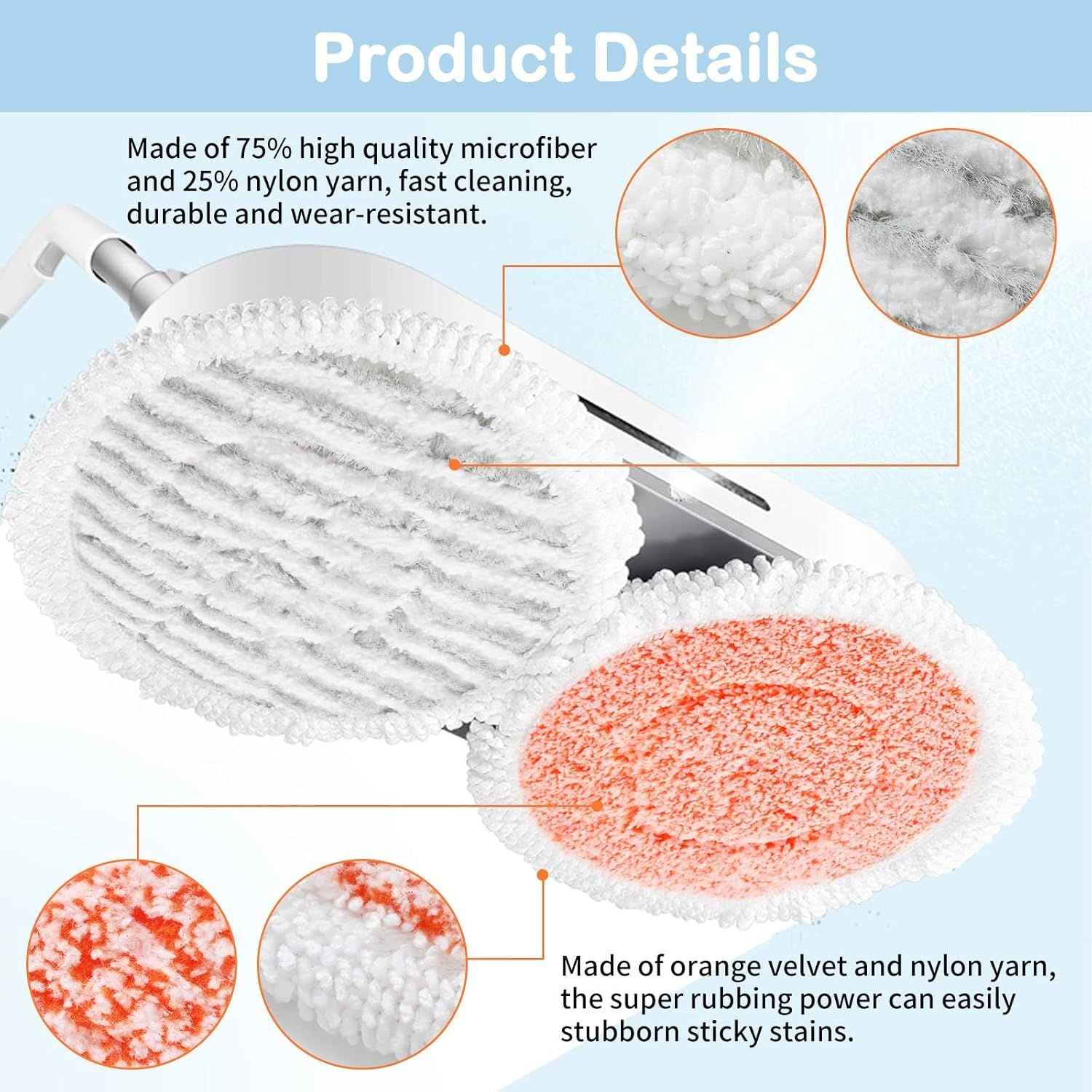 12 Pack Upgraded Replacement Steam Mop Pads or Shark S8201 S7001 S8001 S7201 S7000AMZ S7000 S7005 S7020 S7001C Steam Mop,Steam & Scrub All-in-One Scrubbing and Sanitizing,Dirt Grip Scrub Washable Pad