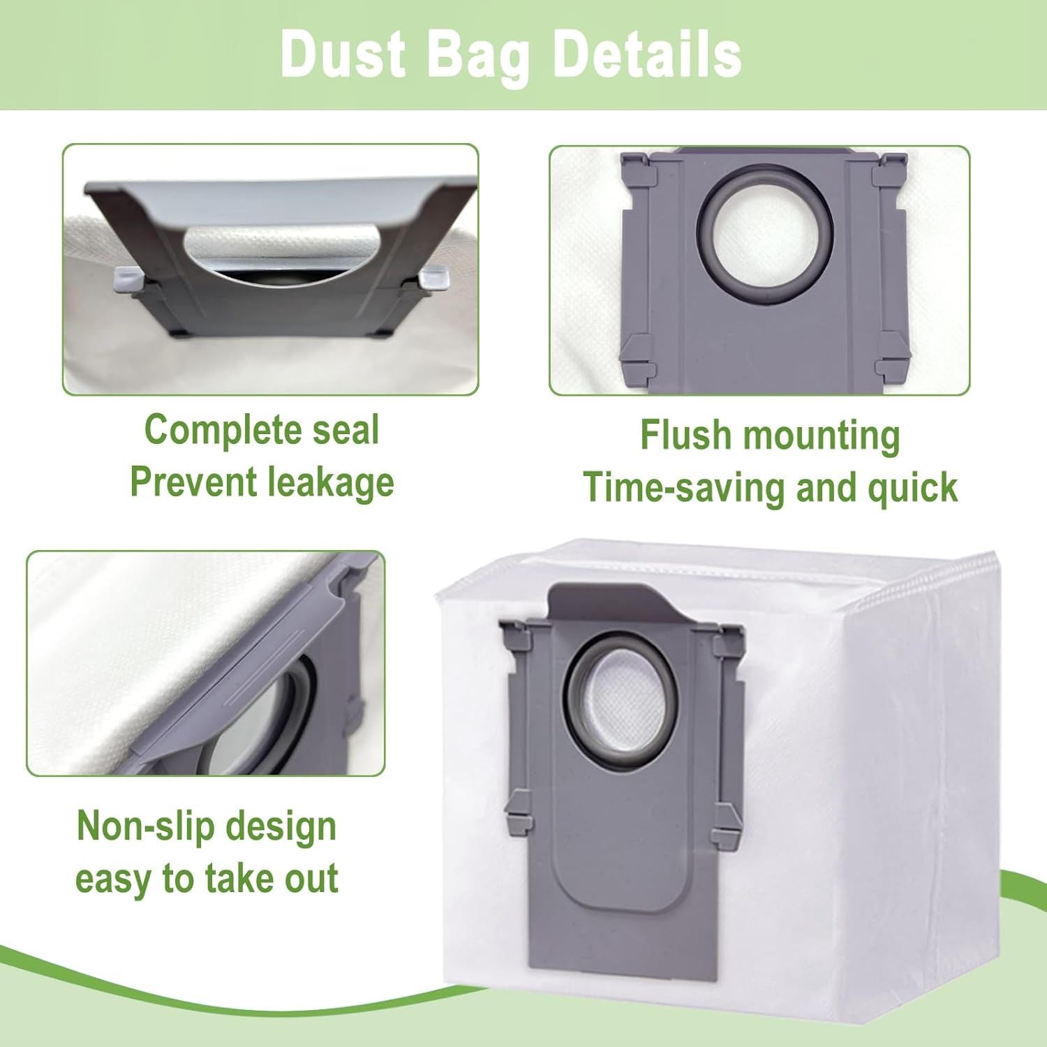17 Pack Q7 Replacement Parts Compatible or Q7 Q7+ Q7 Max Q7 Max+ Vacuum Cleaner,1 Main Brush, 4 ilter, 4 Side Brush, 4 Mop Cloth, 4 Dust Bag