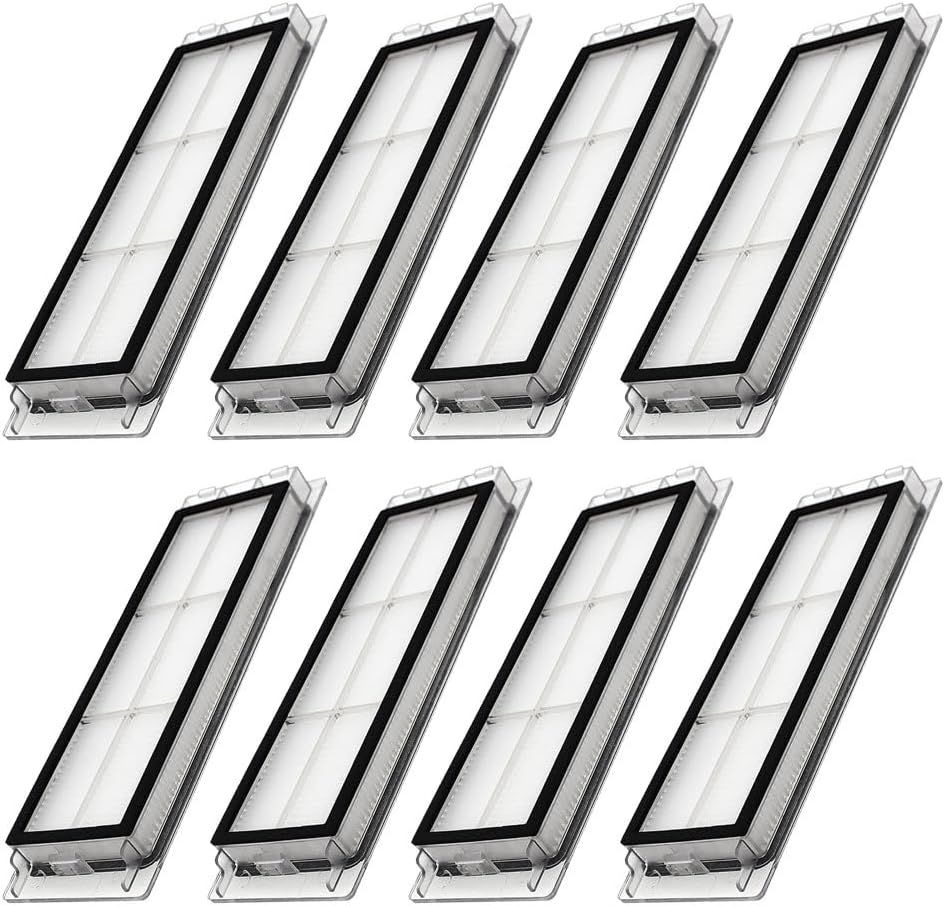 Replacement ilters Parts, Compatible with S6 MaxV/Pure, S6, S5, S5 Max, S4 Max, S4, E5, E4, E20, E25, E35, Robot Vacuums, 8-pack.