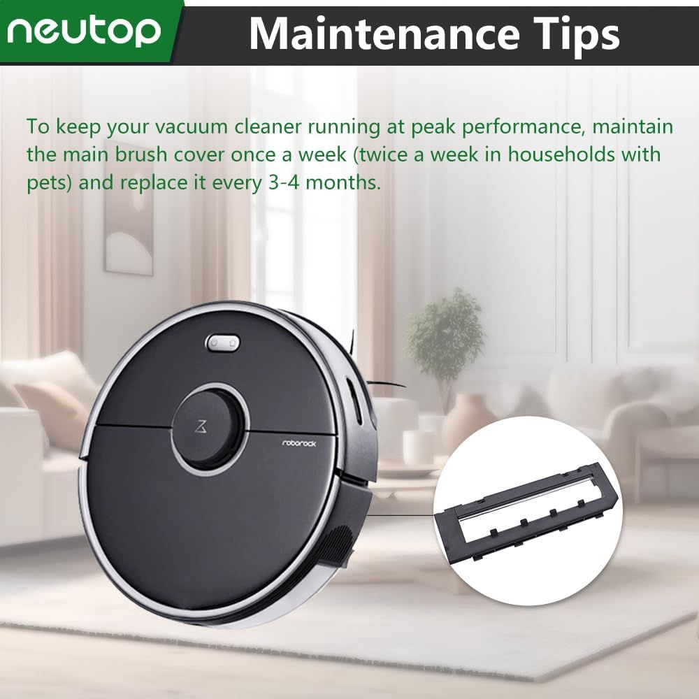 Replacement Brush Covers Guards Compatible with S7, S7+ MaxV Plus/Ultra, Q5, Q5+, Q7 Max/Max+, Robot Vacuum Cleaners, 2-Pack
