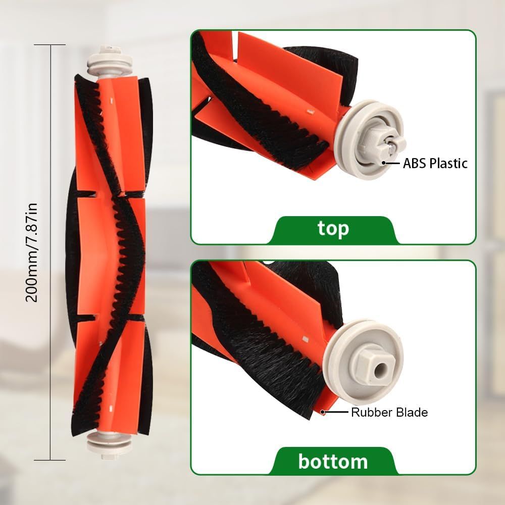 Replacement Accessories Kit Compatible with S6 S6 Pure S5 S5 Max S4 E4 E20 E25 E35 C10 S50 Robot Vacuum Parts with 2 Main Brush 4 ilter 4 Side Brush 1 Cleaning Tool