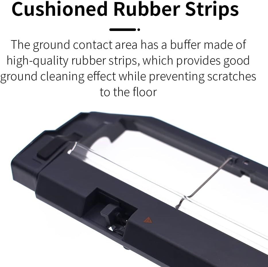 Main Brush Cover Replacement Compatible with S6 MaxV/Pure, S6, E4, S4 Max, S4, S5 Max, S5, E35 and E2 Robot Vacuum Cleaners, Black, 2-Pack.