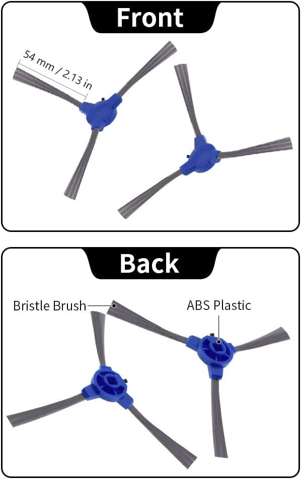 Replacement Parts Compatible with euy RoboVac 11S, 15T, 30, 30C, 15C, 12, 25C, 35C Accessories with 2 Main Rolling Brushes 6 ilter Sets 6 Side Brushes