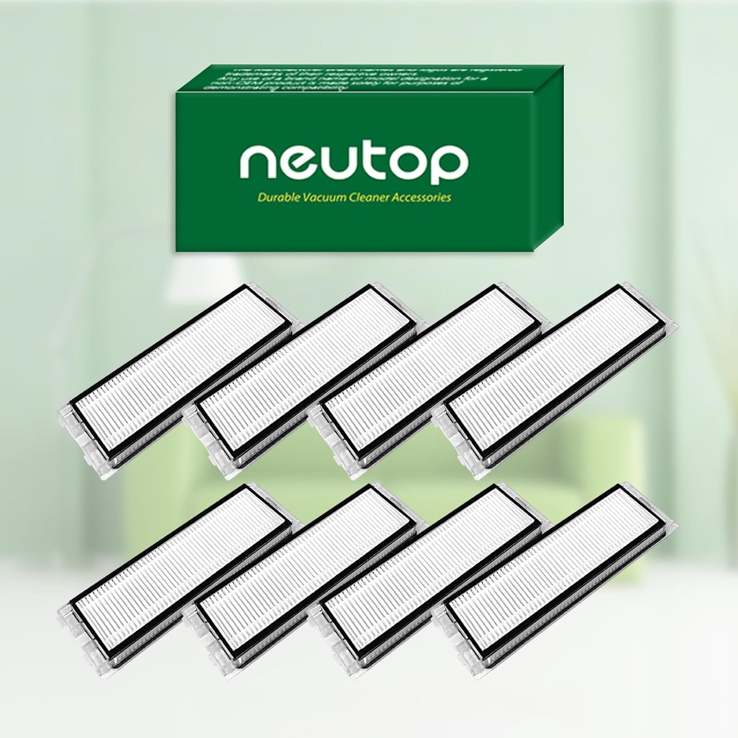 Replacement ilters Parts, Compatible with Q Revo/Qrevo 2R3W, Robot Vacuums Cleaner Replacement Spare Parts Accessories, 8-pack.