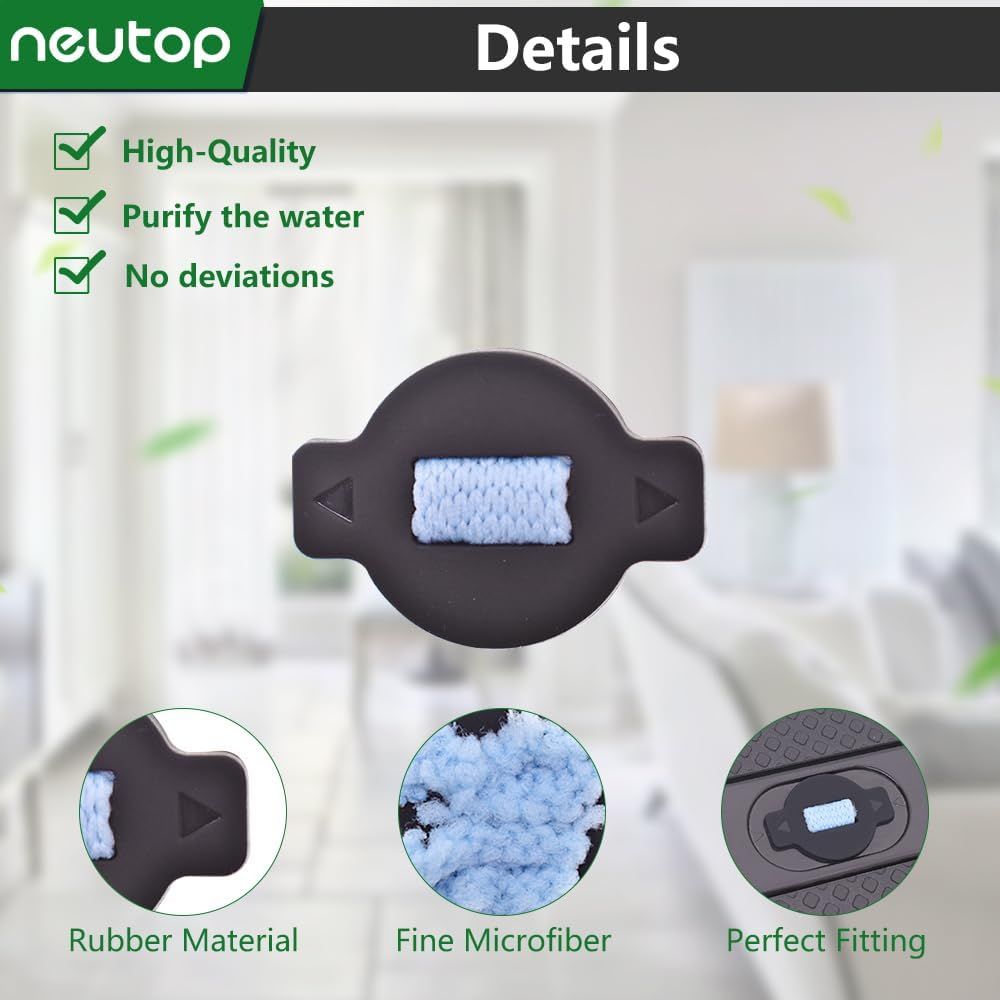 Microiber Washable Wet Mopping Cloths Pads Water Wick Caps Kit Replacement Compatible with iRobot Braava 320 380 381 380T 390 390T Mint 4200 4205 5200 5200C Model, 9 Wet Mops 5 Wick Cap.