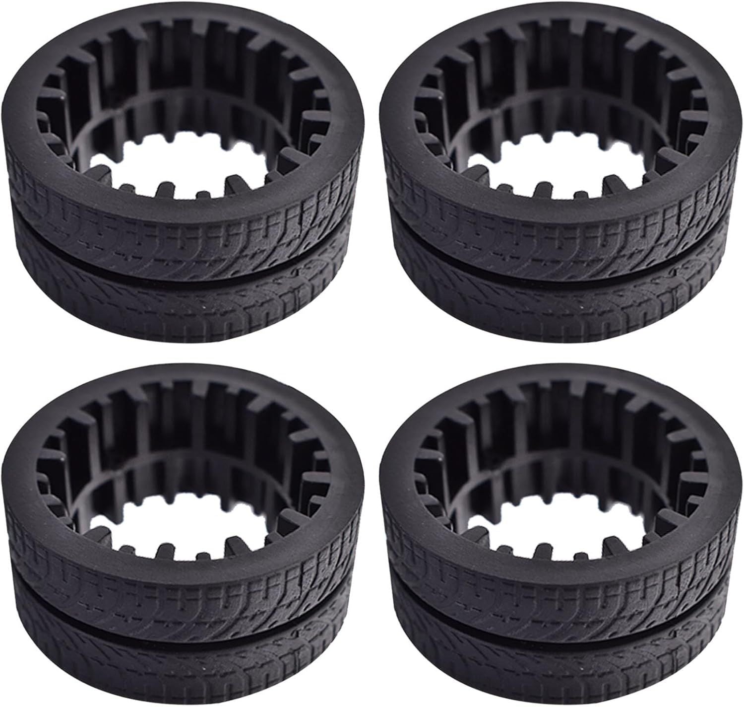 Replacement Rubber Wheel Tires Compatible with iRobot Braava Jet M6 6110 6012 6112 6113 , Anti-slip, Great Adhesion and Easy Assembly, 4-Pack.