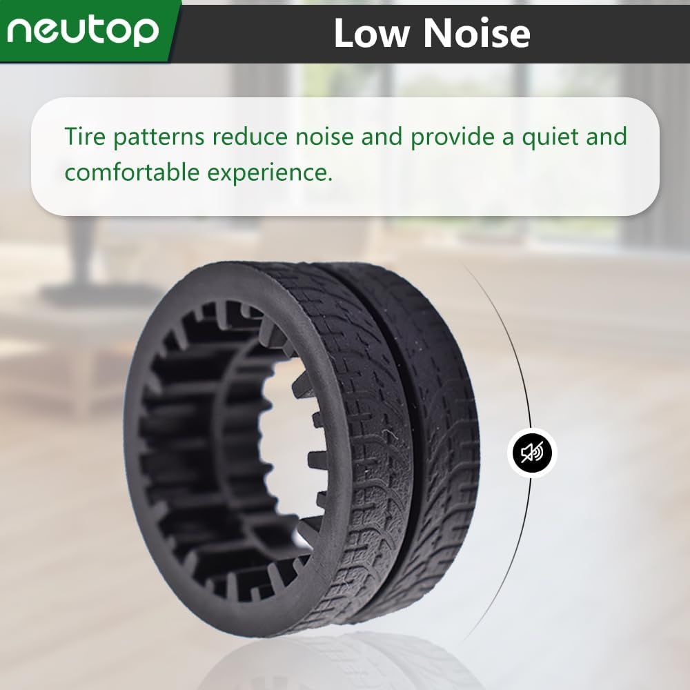Replacement Rubber Wheel Tires Compatible with iRobot Braava Jet M6 6110 6012 6112 6113 , Anti-slip, Great Adhesion and Easy Assembly, 4-Pack.