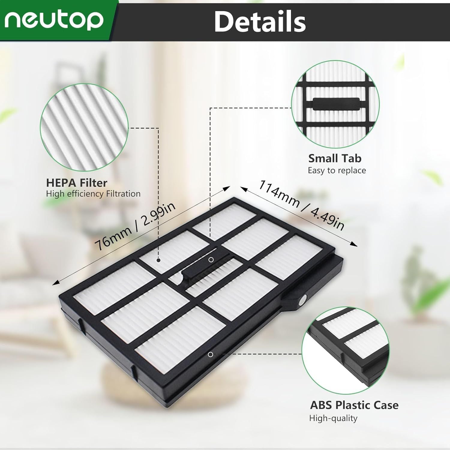 Replacement HEPA ilters Compatible with euy E28 E25 New Version Robot Vacuums Parts High-Eiency ilter Accessories, 8-Pack