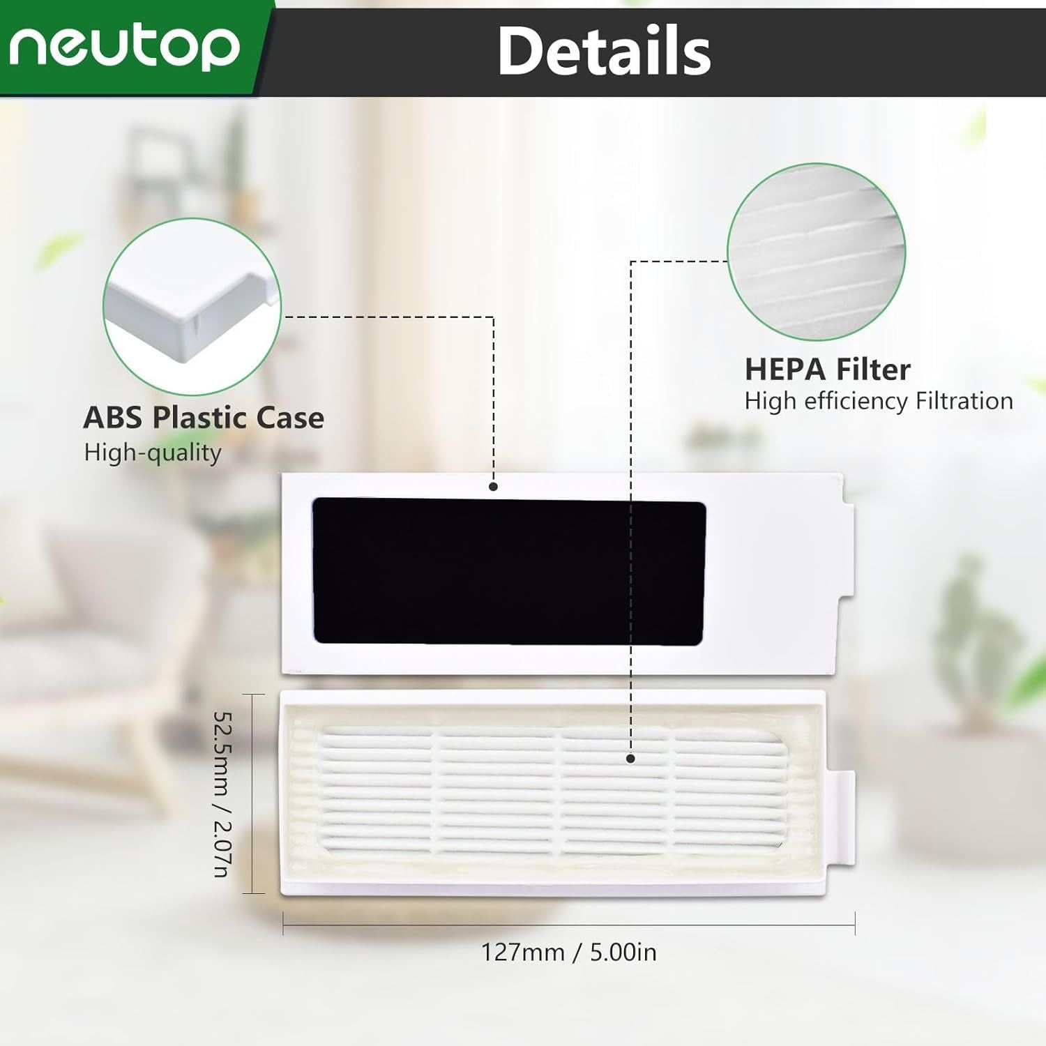 Replacement ilter Sets Parts Compatible with Ecovacs Deebot T20 Omni, T20 Max/Pro, Robot Vacuum Accessories, 12-Pack.