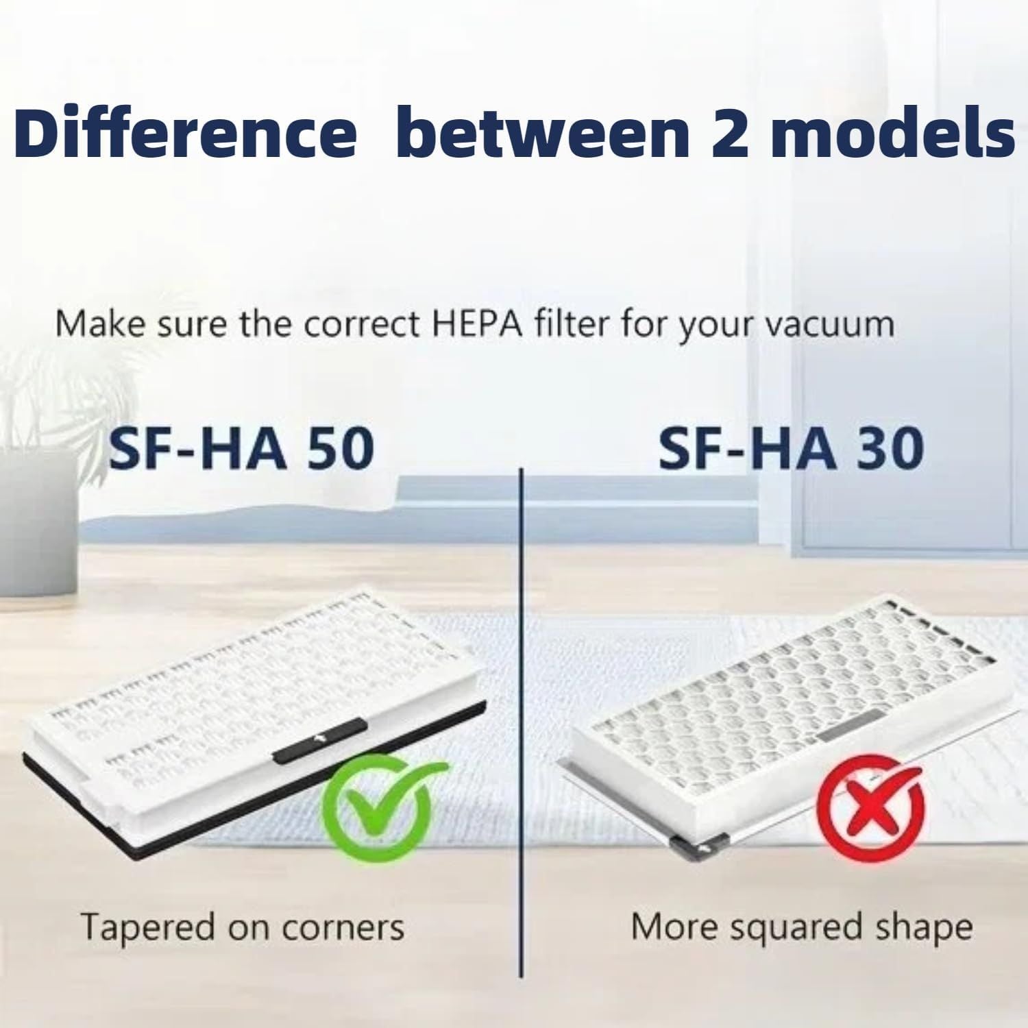 AirClean S-HA 50 Replacement ilter or Miele Complete C2/C3 Compact C1/C2 S4 S5 S6 S8 Vacuum Cleaners, Compare to HEPA AirClean S-AA 50,S-AAC 50