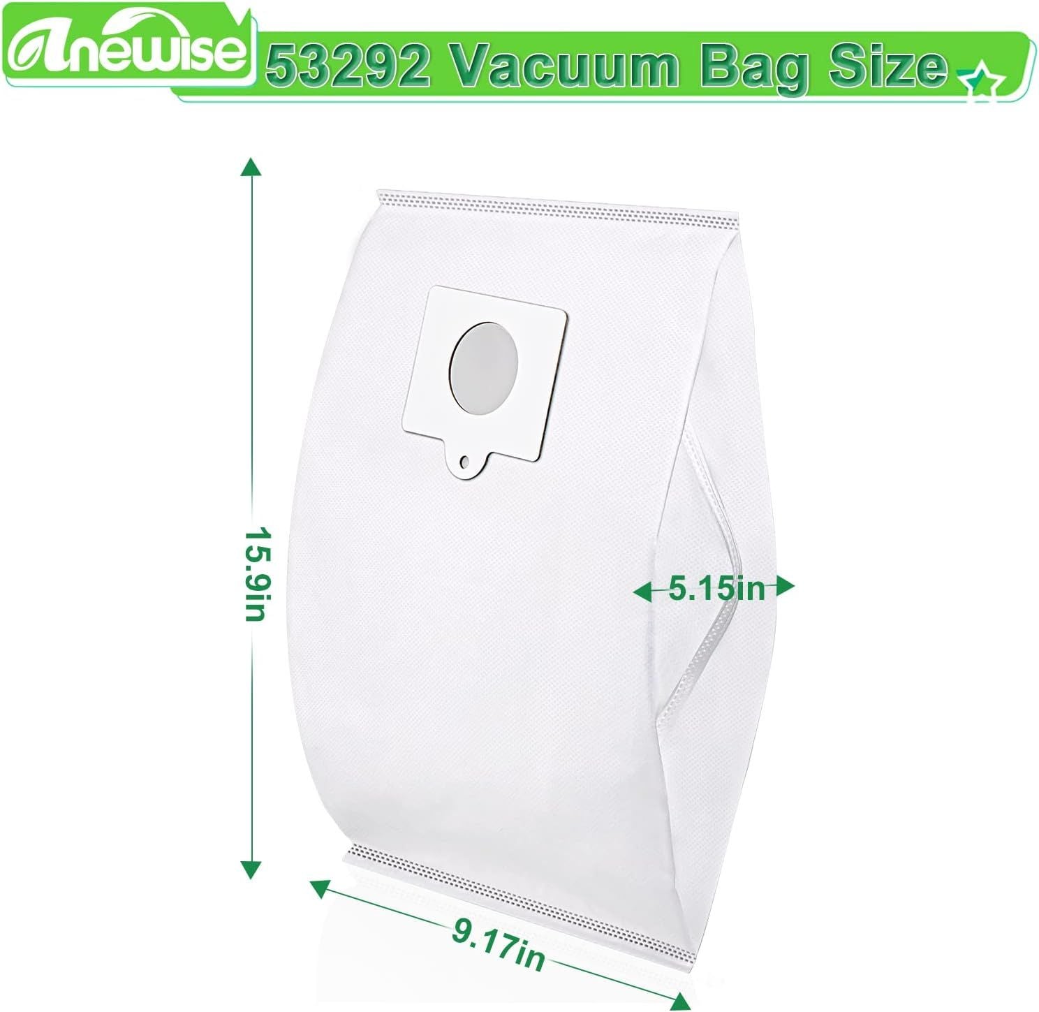 Type Q/C Canister Vacuum Bags 53292 or Kenmore 600 Series 81214 81614 BC4039 400 Series 81414 200 Series 81214 BC4002 700 Series 81714 800 Series Bagged Canister Vacuum Cleaner, 6 Pack