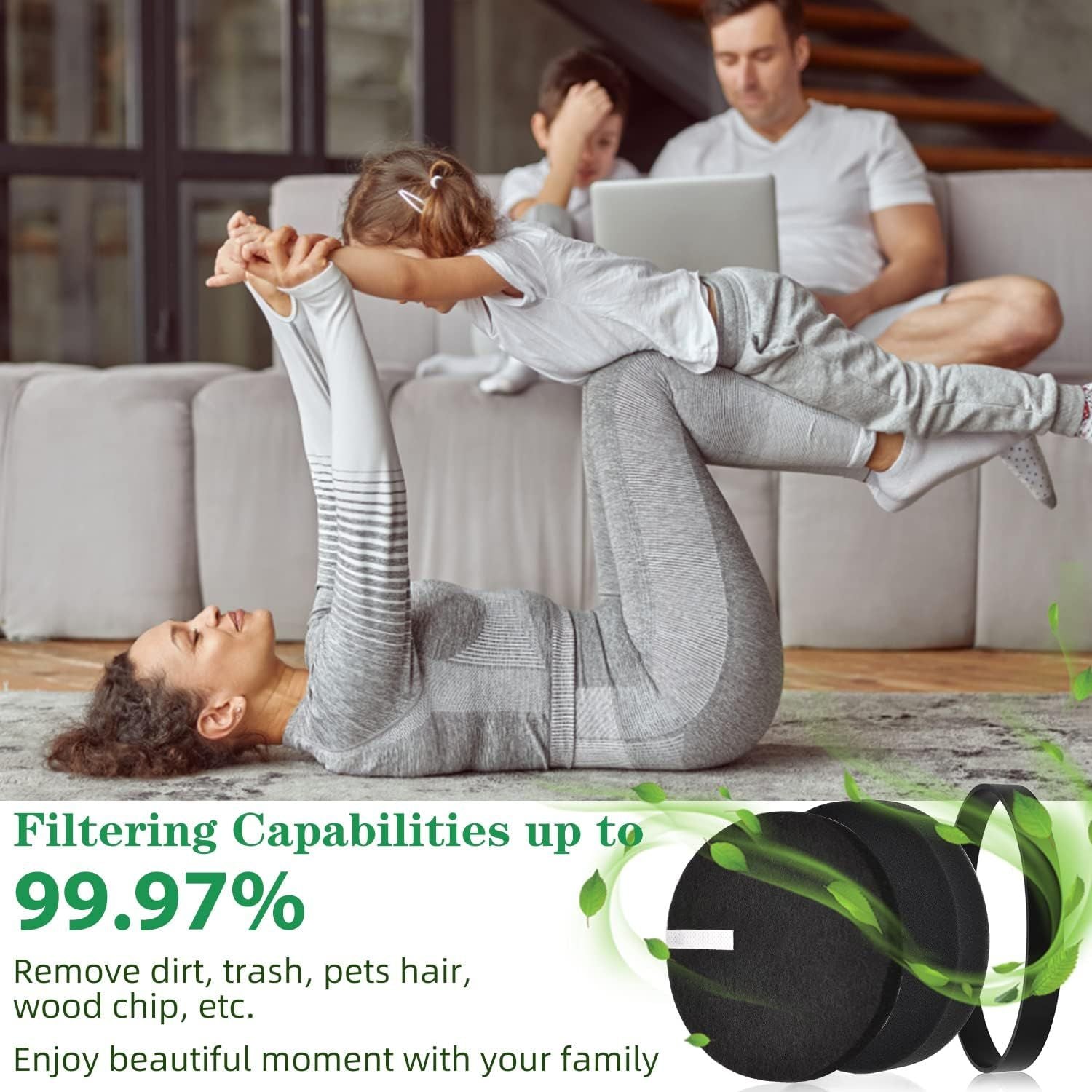 ilter and Belt Replacement or Bissell 2258 2492 2252 2254 2489 2486 2260 or Cleanview Powerliter Swivel Rewind Pet Vacuum Cleaner, 2+4 Pack, Compare to Part #3031120, 1608225 & 1601972