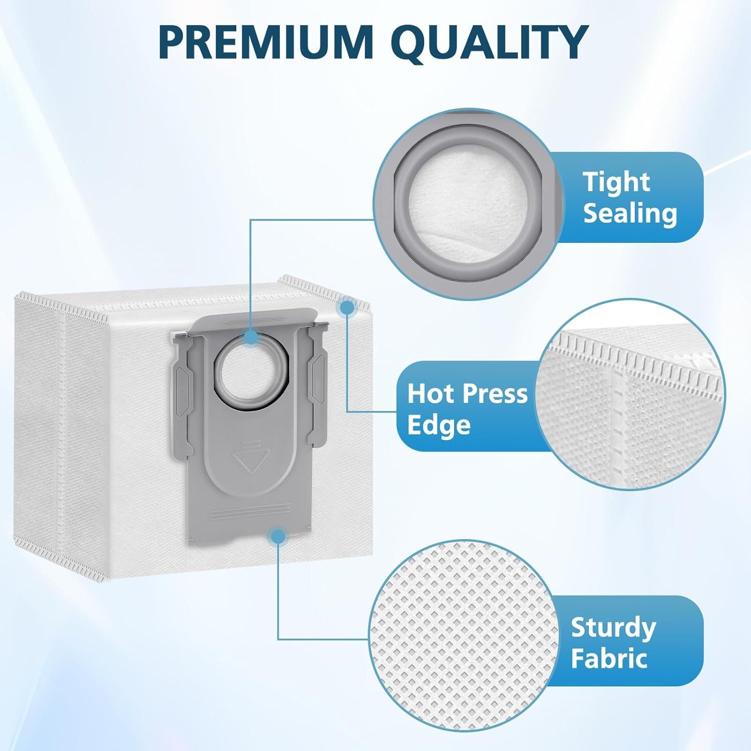 16 Packs Q10 Q7 Q5 Bag Replacement or Q10 S5+, Q7 M5+, Q5 Max+, 3.6L Vaccum Bag or Q10 X5+, Q5+, Q5 Pro+, Q8 Max+, Q7+, Q7 Max+, S8+, S8 Pro Ultra, S7 Pro Ultra, S7 MaxV Ultra