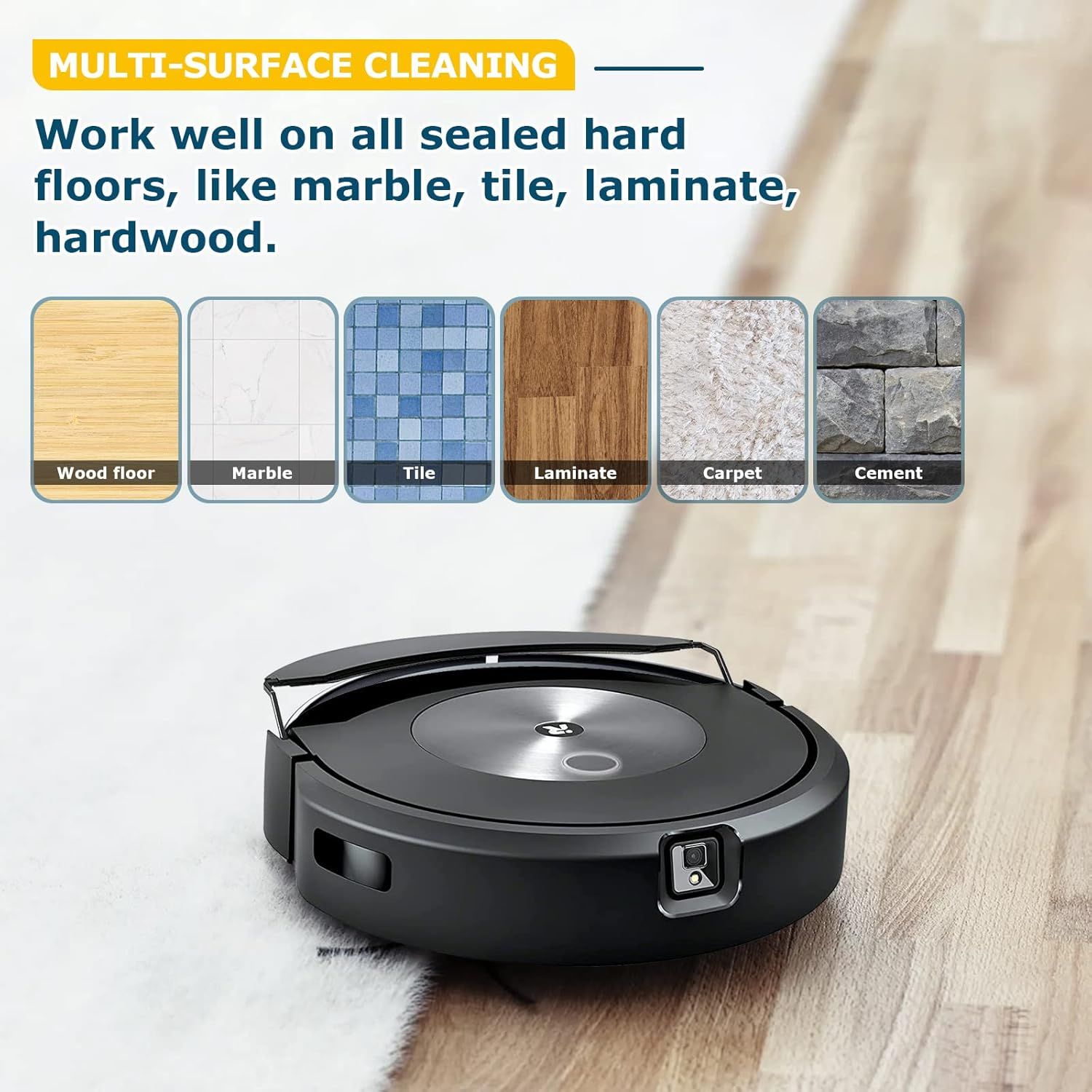 4 Pack Replacement Mop Pads or i-Robot Roomba Combo j7+/ j9+ Accessories, Microiber Washable Mopping Pad or iRobot Roomba Combo j7+/ j9+ Robot Vacuum and Mop Not its or Roomba j7/ j7+/ j9+