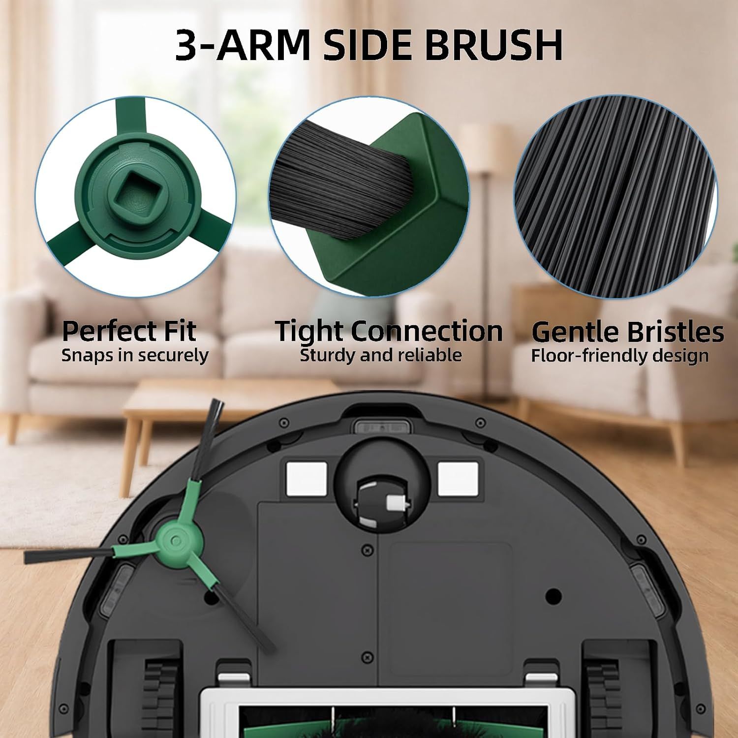 Accessories Kit Compatible with iRobot Roomba 104/105 Vac & Combo, Essential Q0120, Q0520, Y0110, Y0140, Q011 Robot Vacuum Replacement Parts,2 Main Brush, 8 Side Brush, 8 HEPA ilter 18 Pack