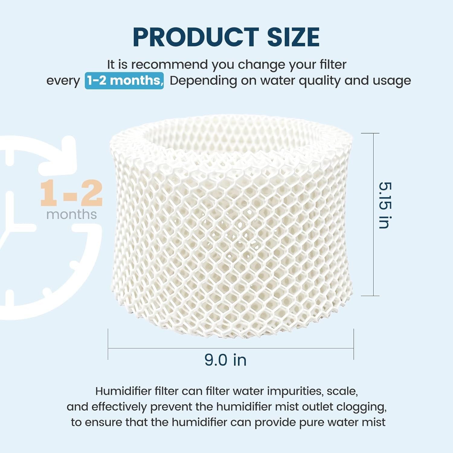 3 Pack HAC-504 Humidiier Wicking ilters or Honeywell Humidiier HAC-504 HAC-504AW HAC504V1 HCM350 HCM-350W HCM-300T HCM-315T HCM-530 HCM-600 HCM-710 HEV-312, Replacement ilter A