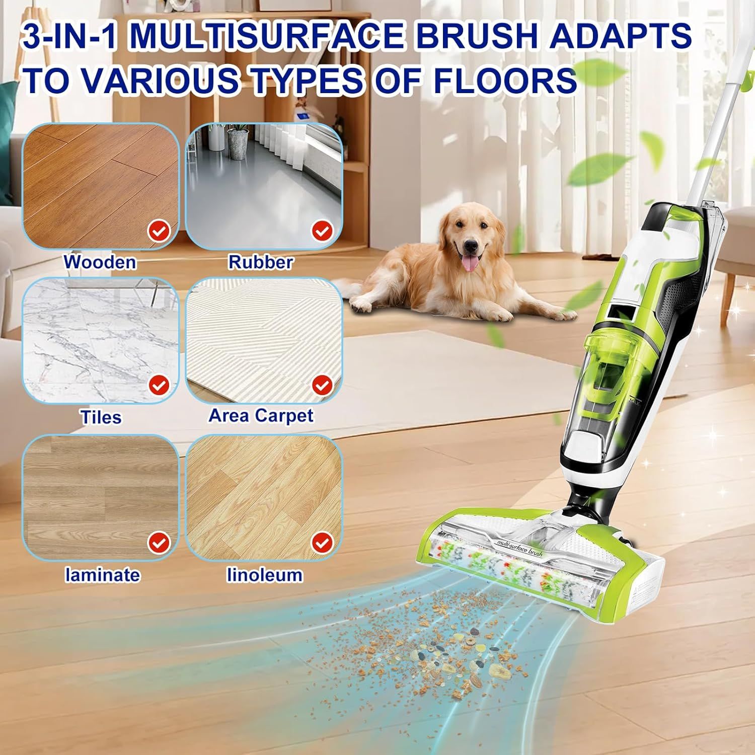 Brush ilter Replacement Parts or Bissell CrossWave Vacuum 3888A 1785 Pet Pro 2306A Cordless Wet Dry Vac, 3 Pack 2460 Multi-Surace Pet Brush Roll & 1866 Vacuum ilter, Part 1613568 1608684