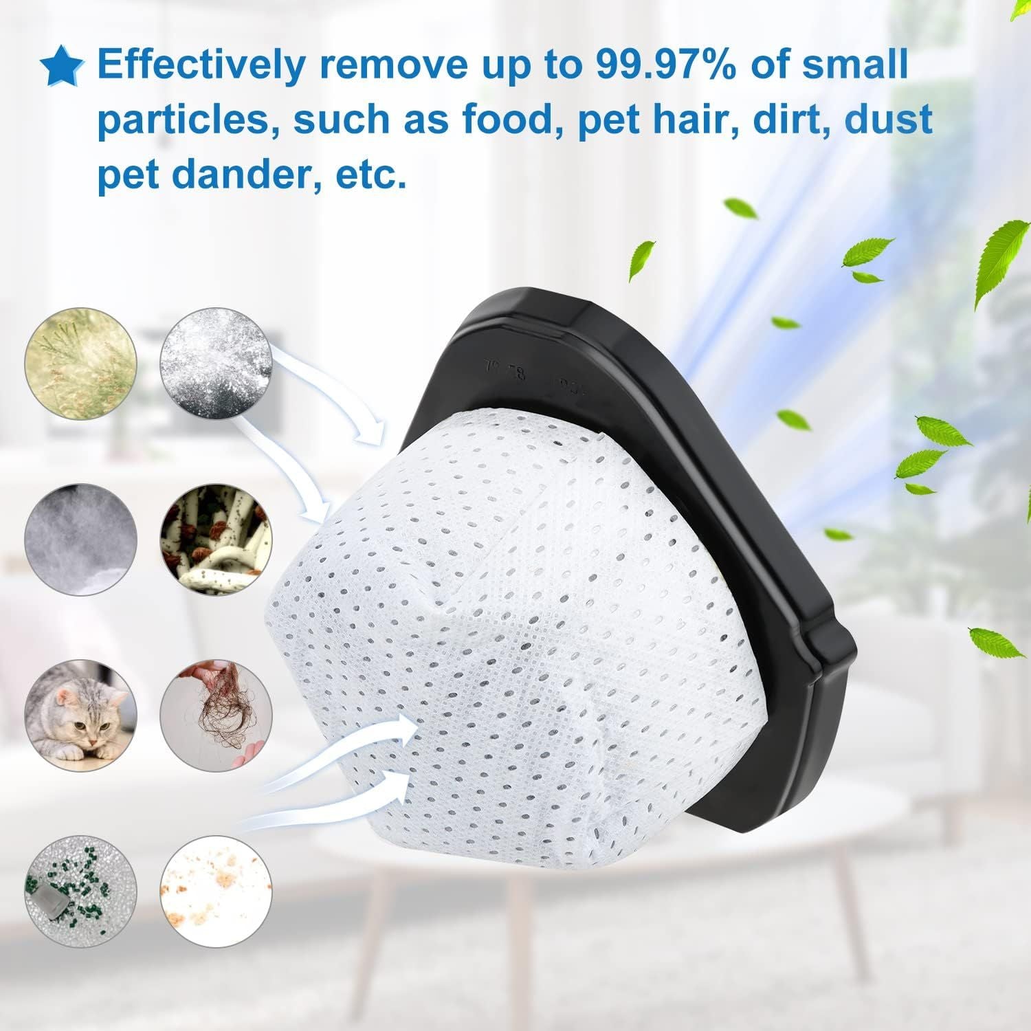 6 Pack Dust Cup ilters Replacement or Shark Cordless Handheld Vacuum SV780 SV75Z SV728N SV726N, Replacement Part# X769, XSB726N