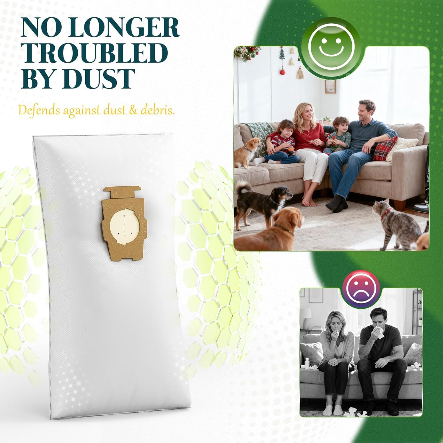 12 Pack Vacuum Bags Model 204814 Compatible with Kirby Sentria/Avalir/Ultimate G Series | Replaces -Style & Twist-Style 204811 205811 204808 | Replacement Parts by