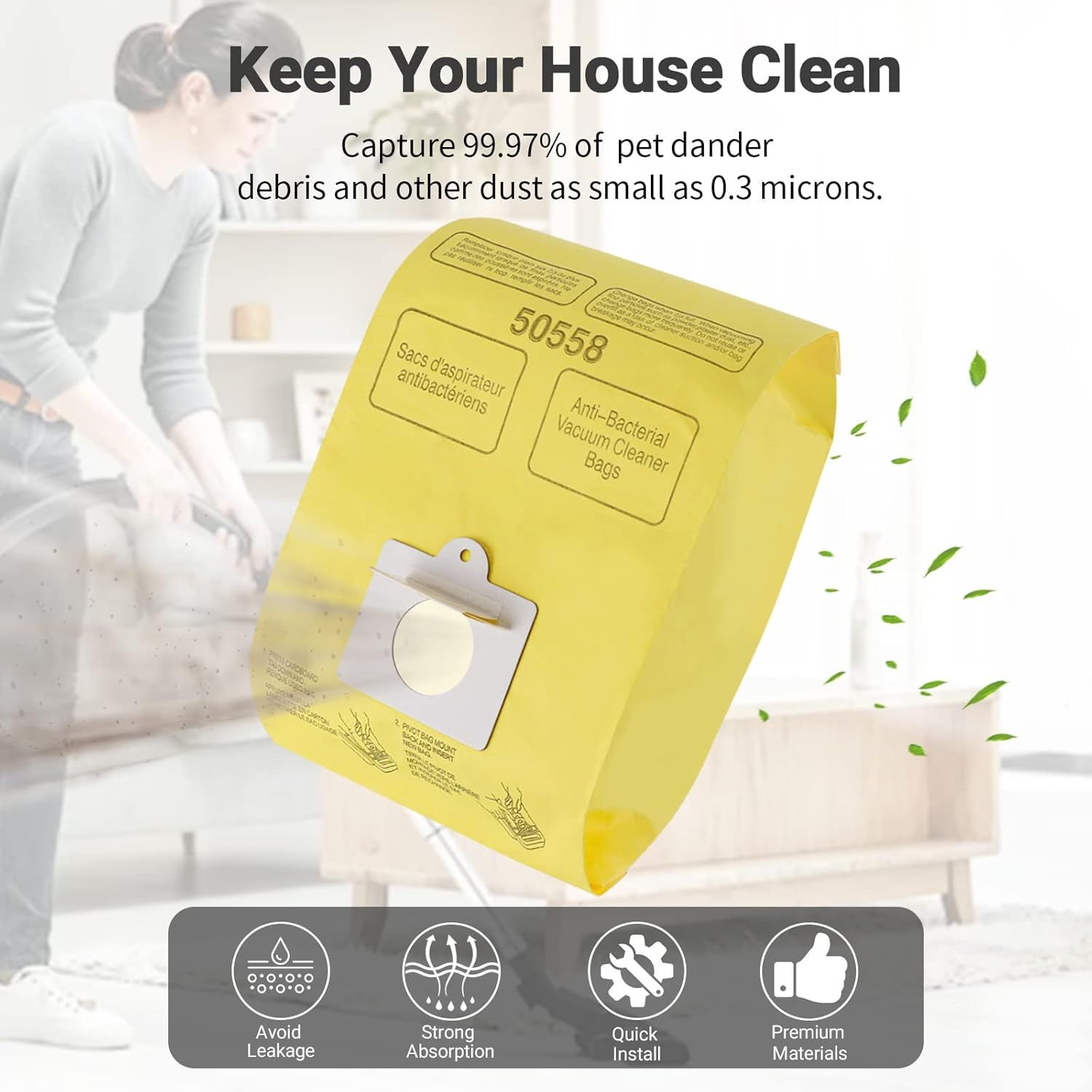 Vacuum Cleaner Bags it or Kenmore Canister Type C/Q 50555 50557 50558 and Type C-5, 10PCs By