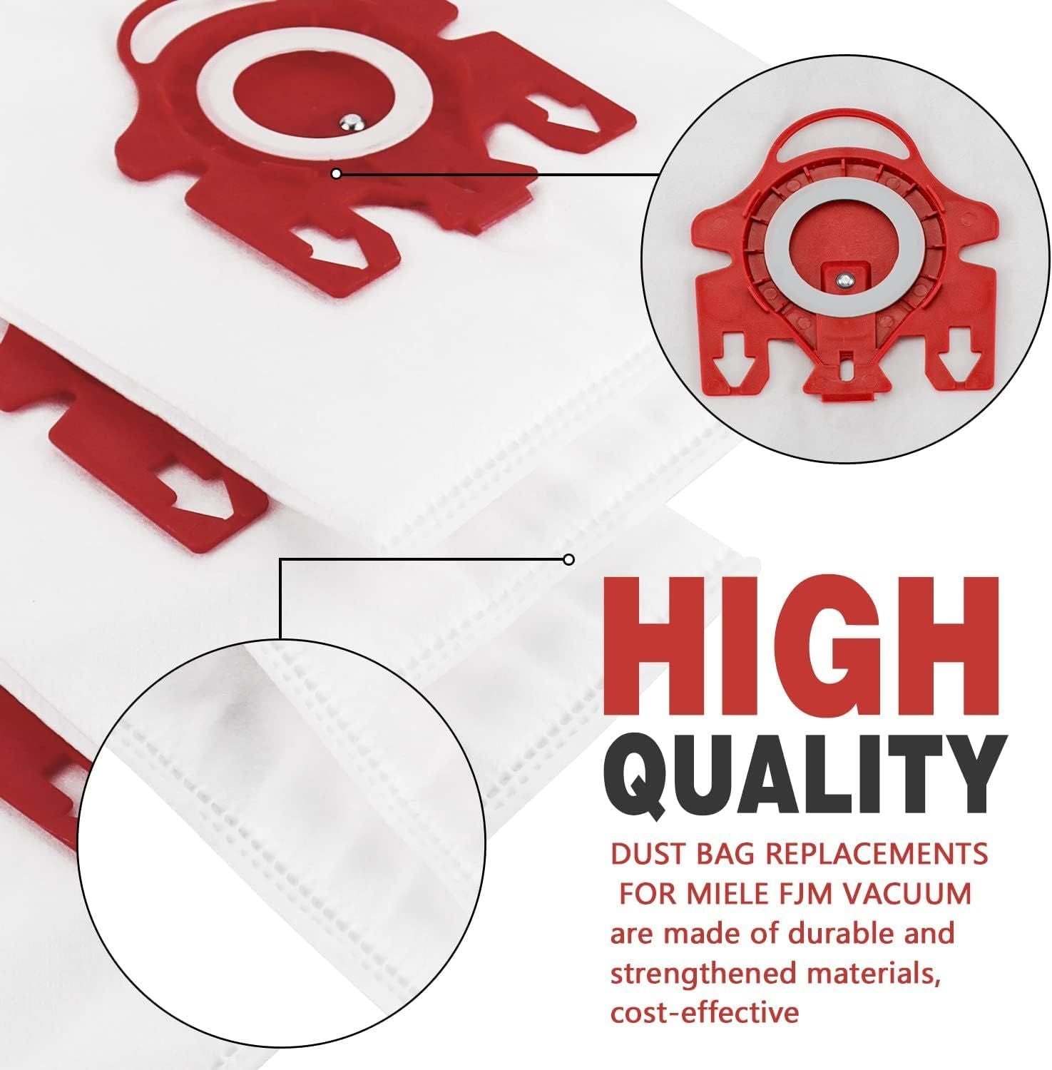 3D Airclean Dust Bags Replacement or Miele JM Vacuum Compact C2 Compact C1 Complete C1 S241 S290 S300i S500 S700 S4 S6 Series Pack o 10 with 3 Motor Protection ilters 3 Air.Clean ilters