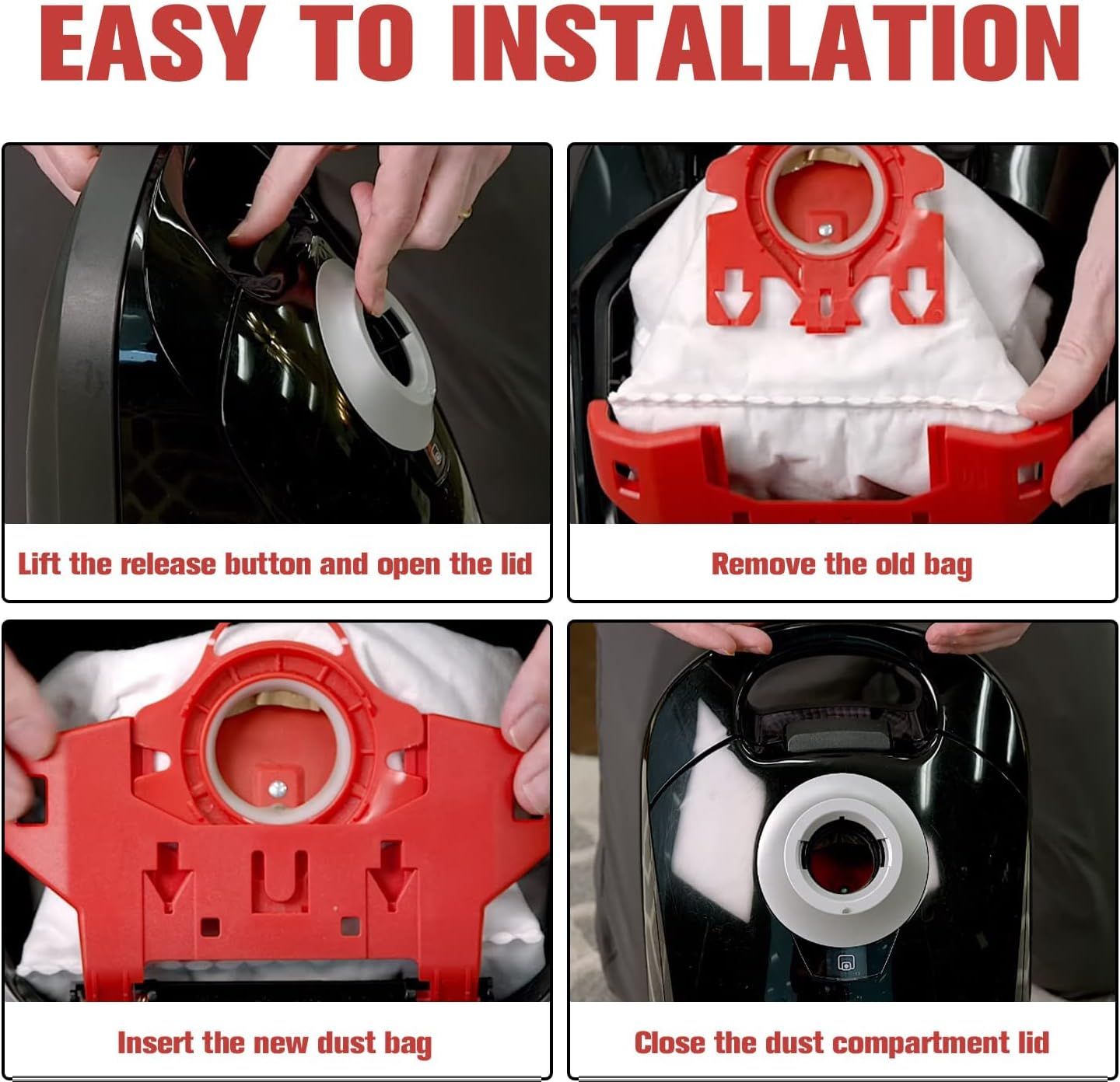 3D Airclean Dust Bags Replacement or Miele JM Vacuum Compact C2 Compact C1 Complete C1 S241 S290 S300i S500 S700 S4 S6 Series Pack o 10 with 3 Motor Protection ilters 3 Air.Clean ilters