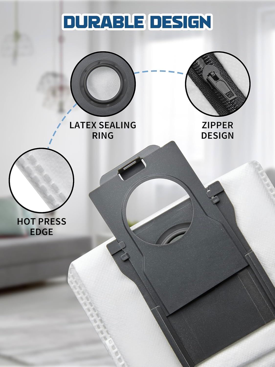 Reusable Dust Bags or Dreame X50 Ultra Series/Aqua10 Series / L50 Ultra / L40s Ultra / L40s Ultra AE / L40s Ultra CE / L10s Ultra Gen2, 3.2L, 3 Pack