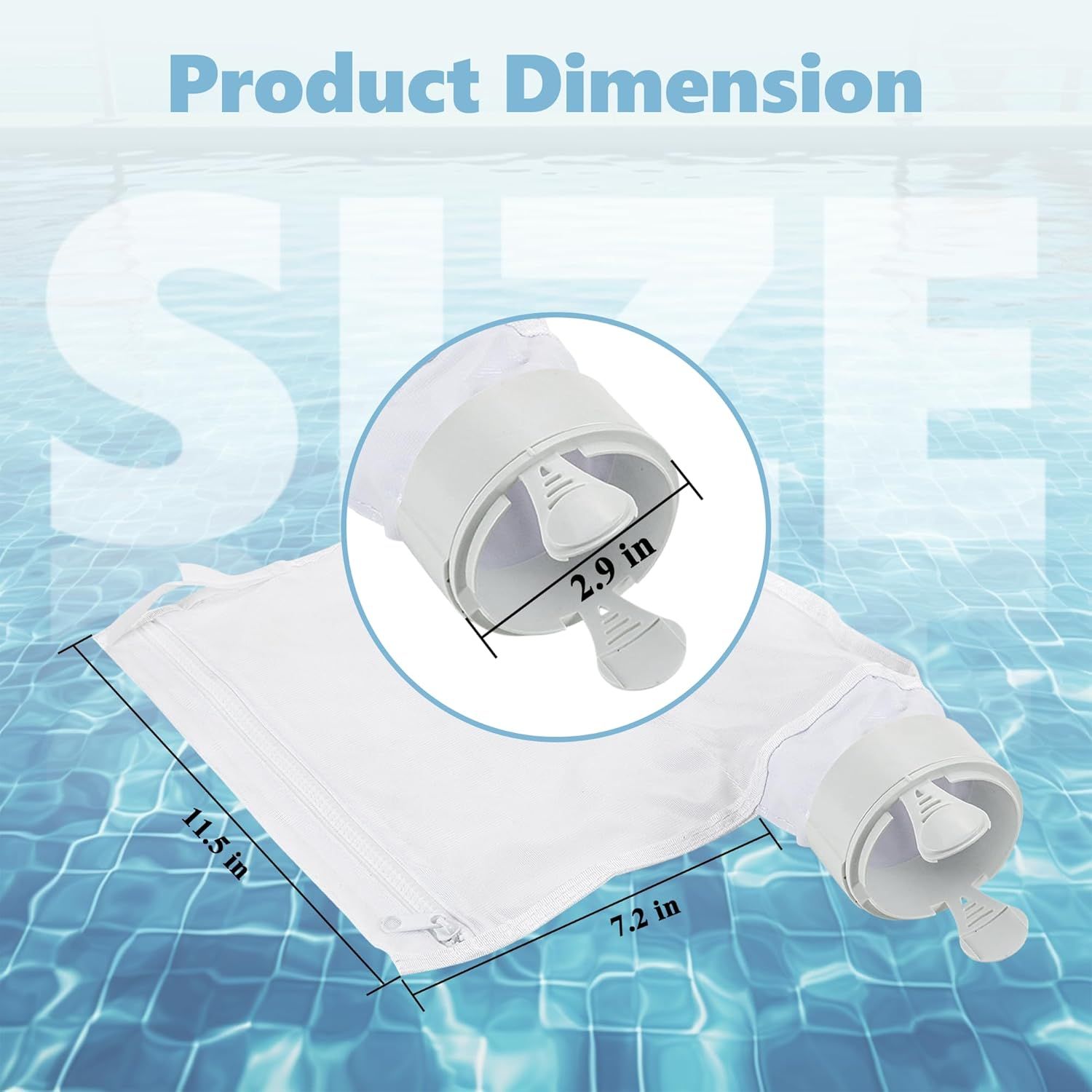 Pool Spa Zippered Bags Replacement or Polaris 280, 480 Pool Cleaner All Purpose ilter Bags K13 K16 2 Pack