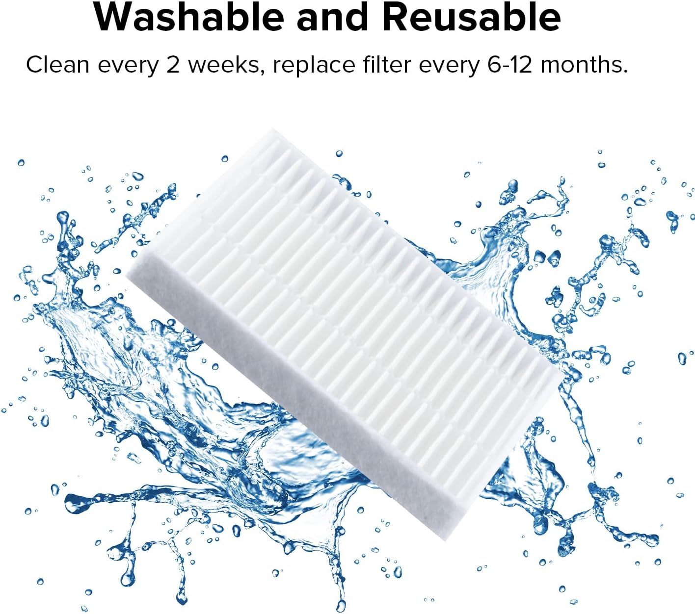 Washable ilter or Q7 M5, Q7 M5+, Q7 L5, Q7 L5+ Robot Vacuum Cleaners 2Pcs , Replacement Washable ilter or Robotic Vacuum