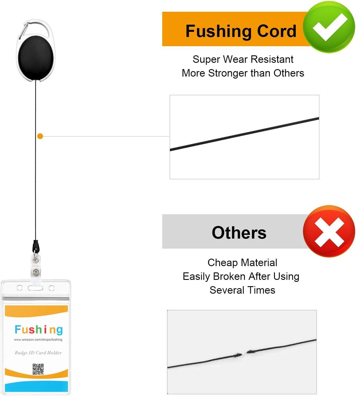 20Pcs Retractable ID Badge Holders ID Badge Reels with Clip Retractable Badge Holders or Oice Worker Doctor Nurse Black