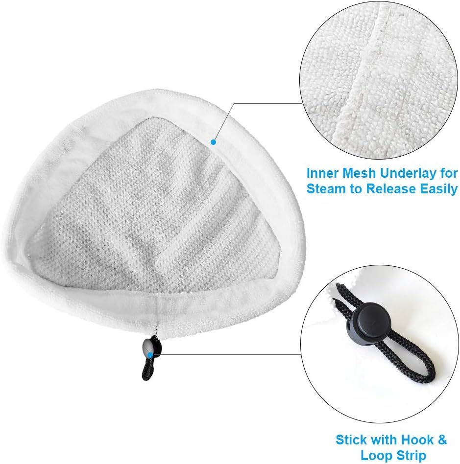 6Pcs Steam Mop Pads,Reusable Washable Microiber Steamer Cleaning Pads Replacement Pads Accessories or Steamboy X5 H2O H20 S302 S001 SKG 1500W Steam Mop